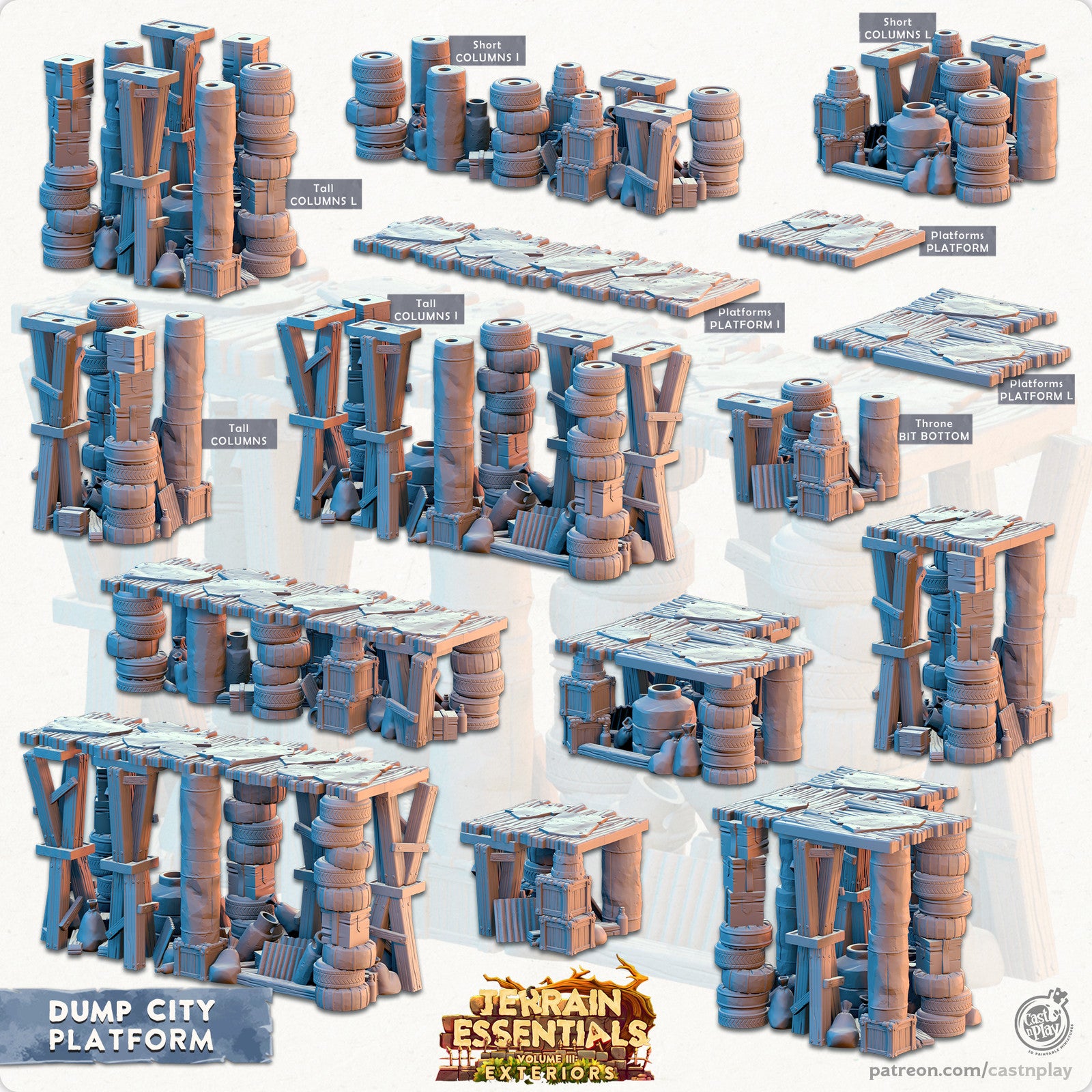 Platforms Dump City Terrain Set