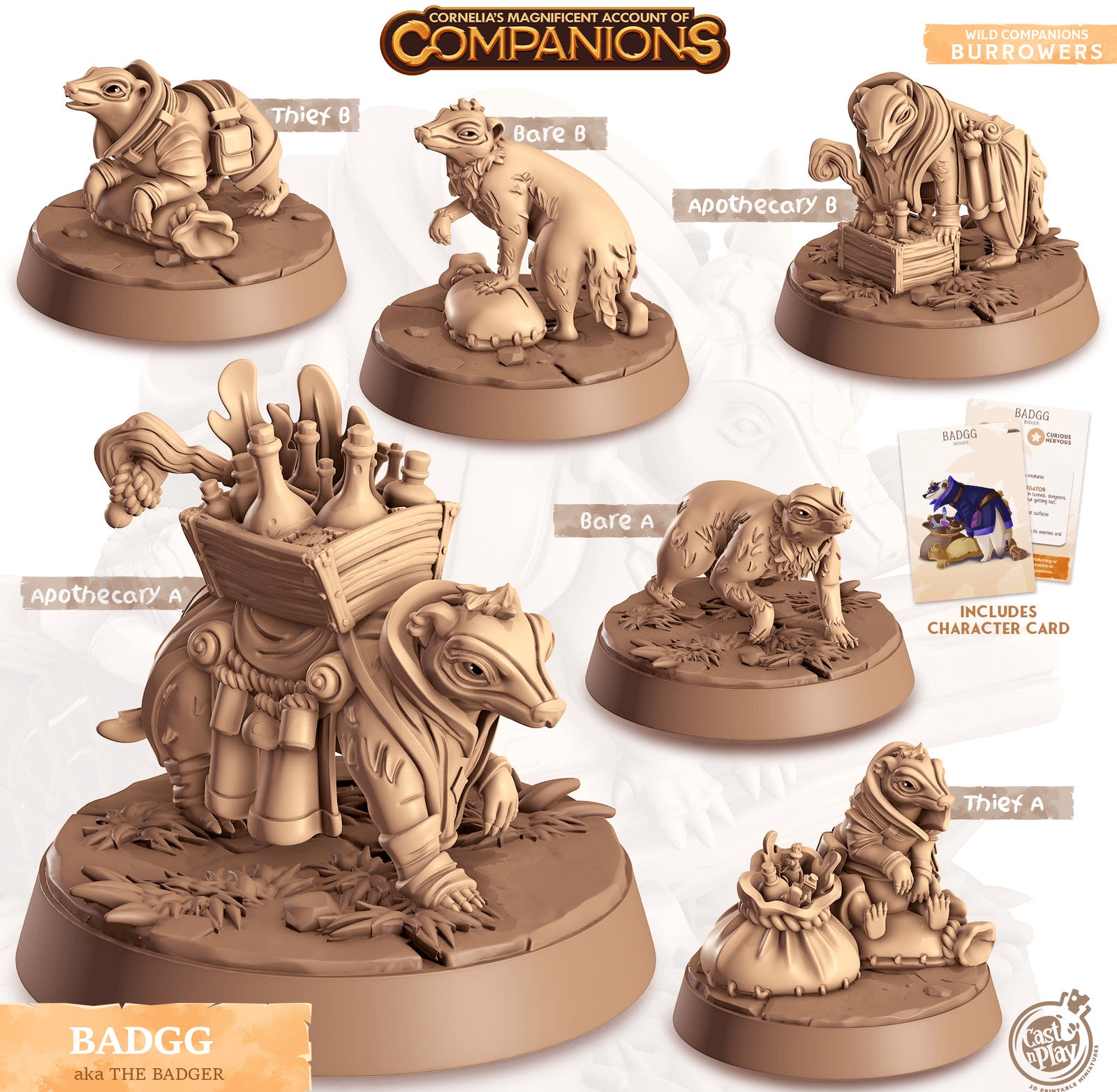 Badgg Badger Companion miniature