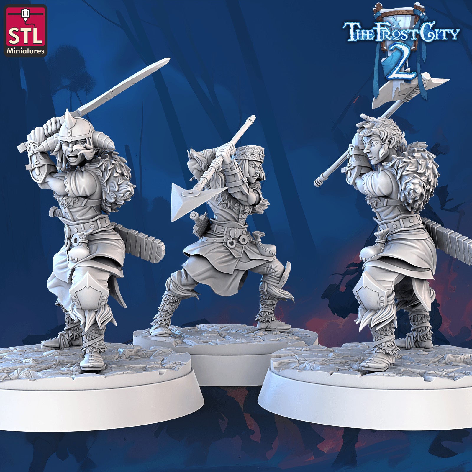 Modular barbarian 28mm miniature