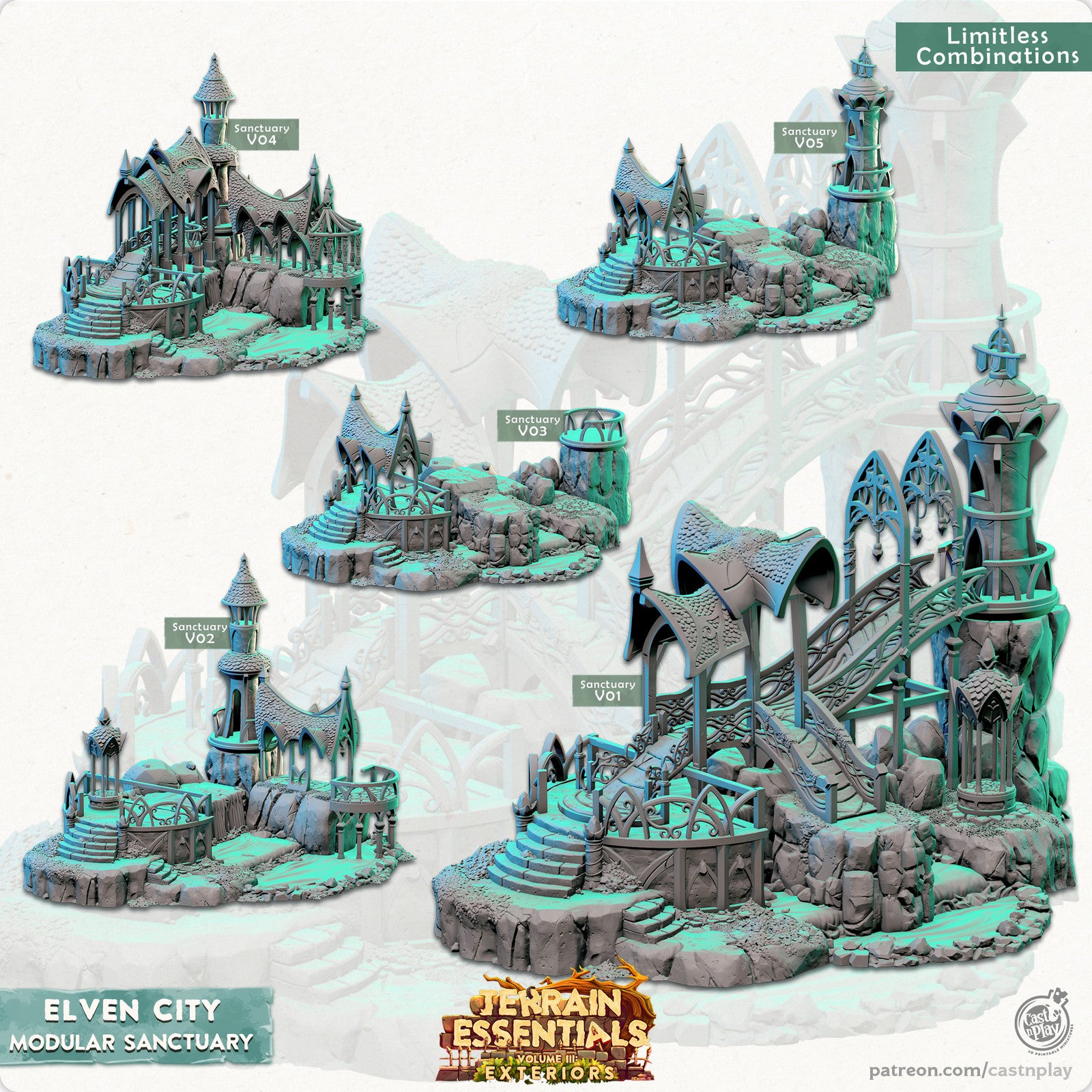 Modular Sanctuary Elven City Set