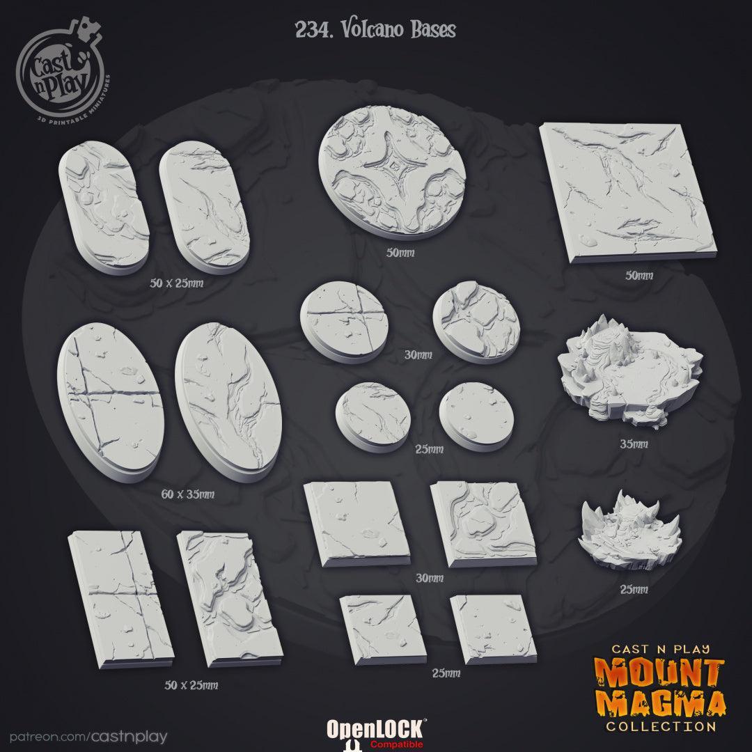Cast n Play Volcano Bases Set