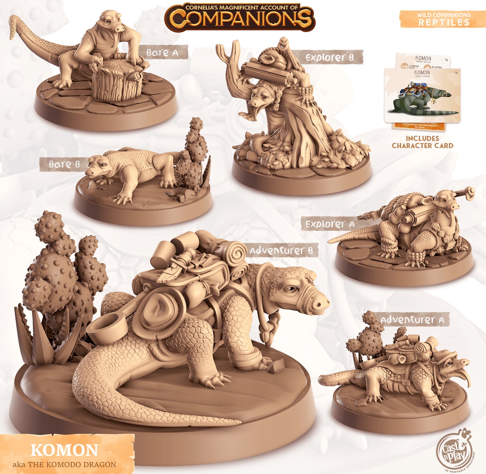 Komon Komodo Dragon Companion miniature