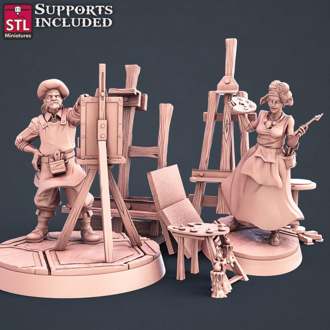 Painters Set 3D printed 28mm miniatures
