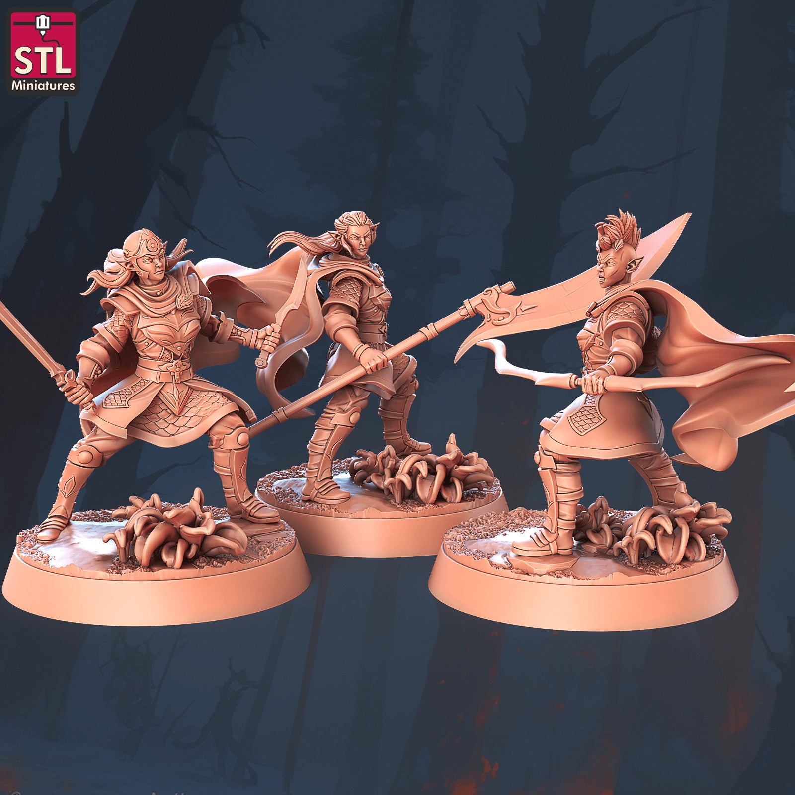 Elf Camp Set 28mm full scene assembled view