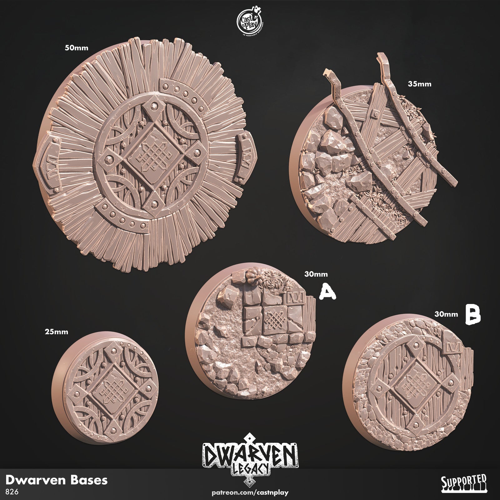 Cast n Play Dwarven Legacy Bases Set