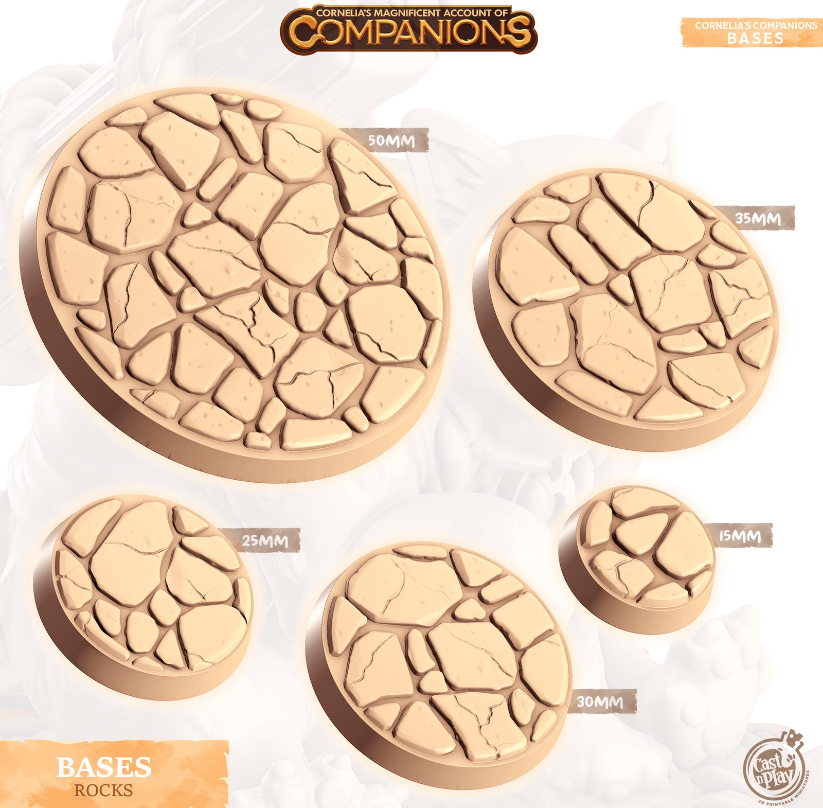Cast n Play Rocks Companion's Bases Master Pack