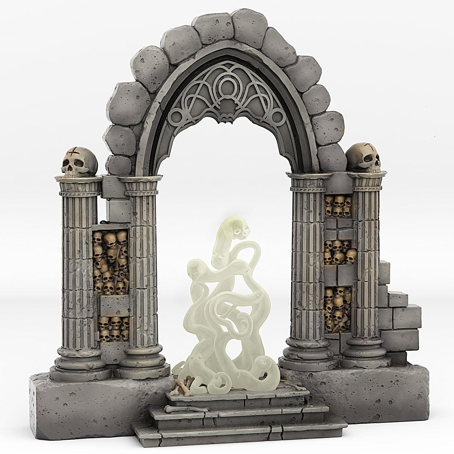 Catacomb Portal With Its Ghost Skulls