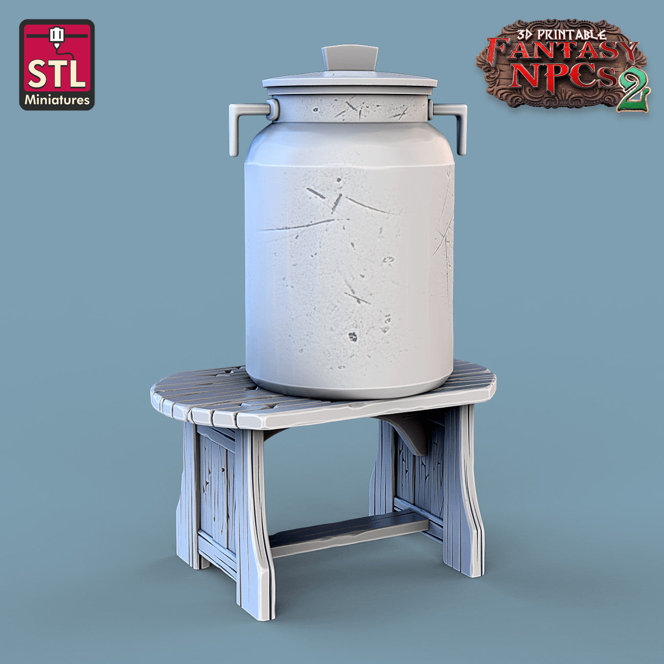 Milkman vessel and sign miniatures