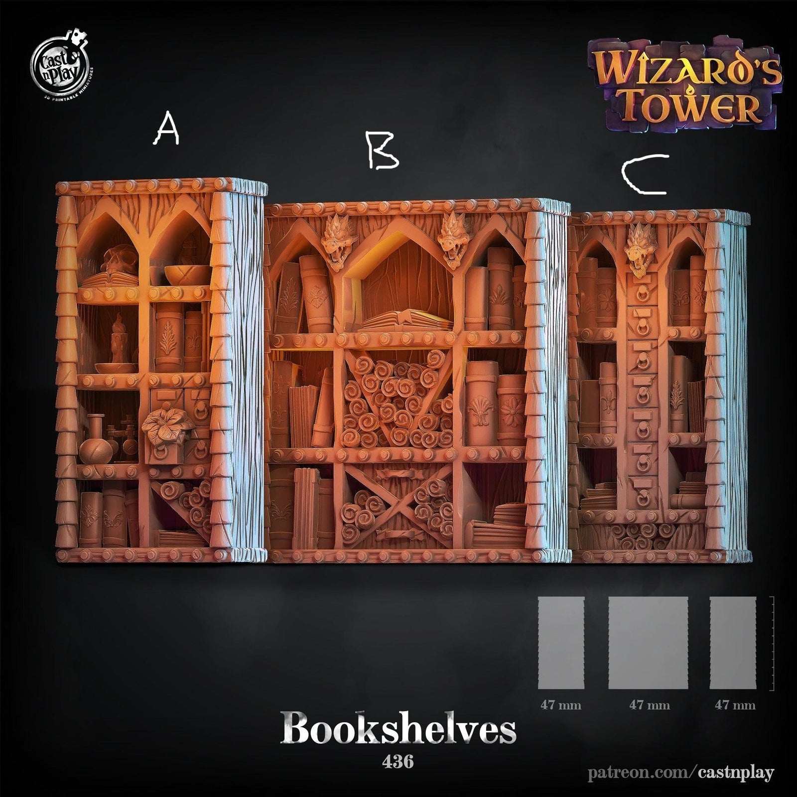 Wizard's Tower - Bookshelves