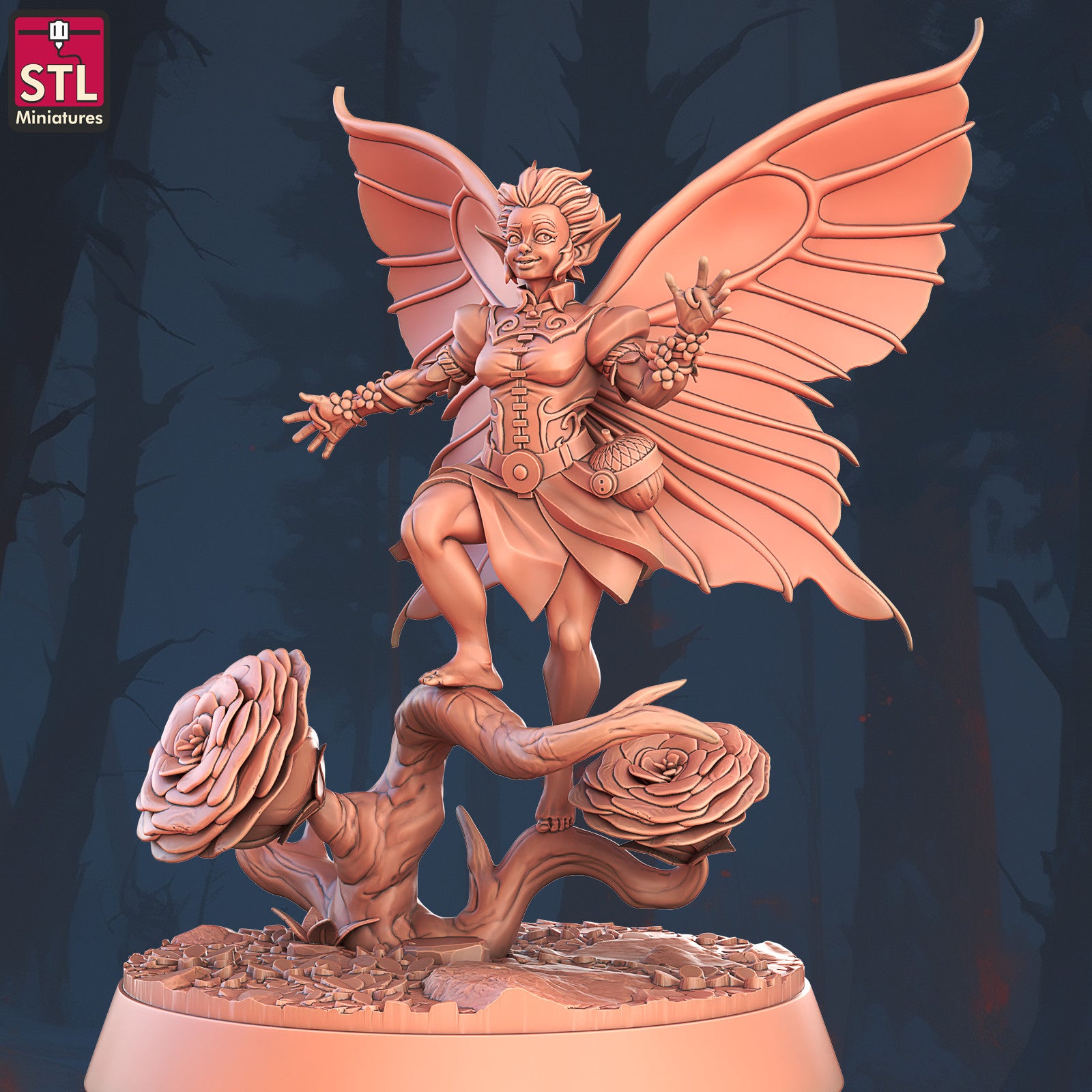 Flying halfling 28mm miniature
