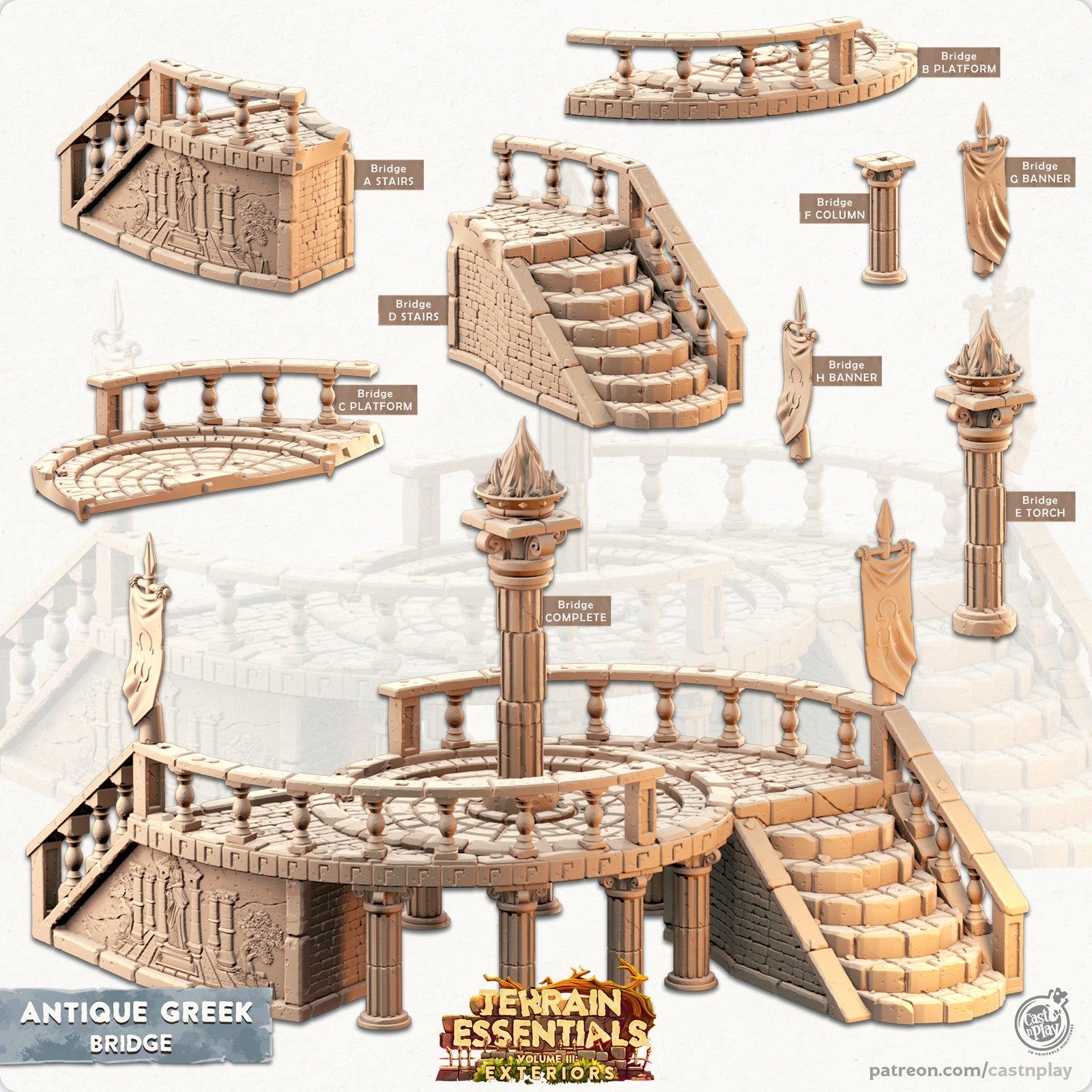 Bridge Antique Greek Set