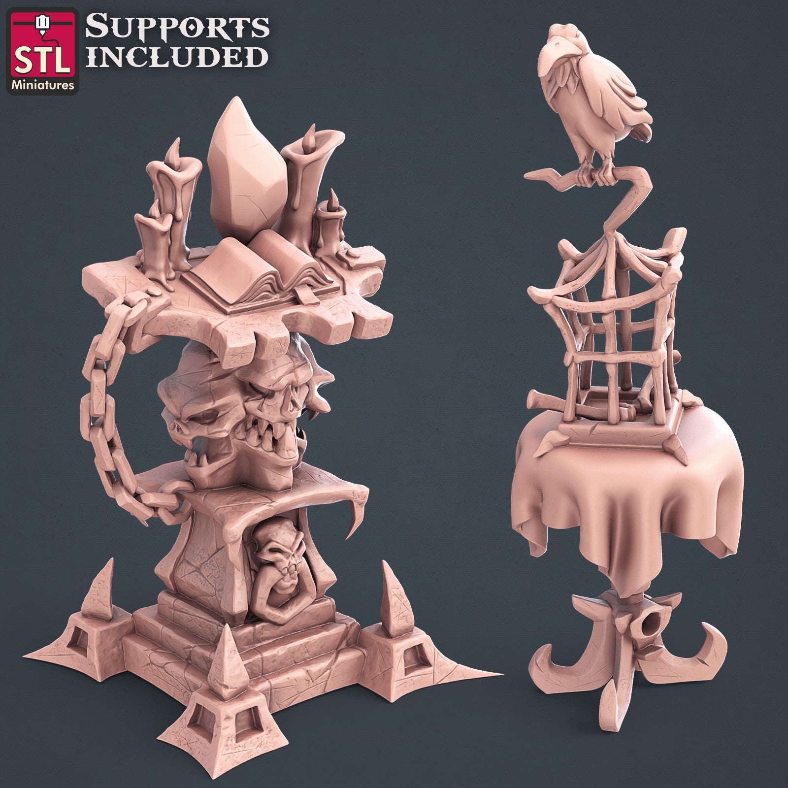 Dark wizard desk 28mm scenery