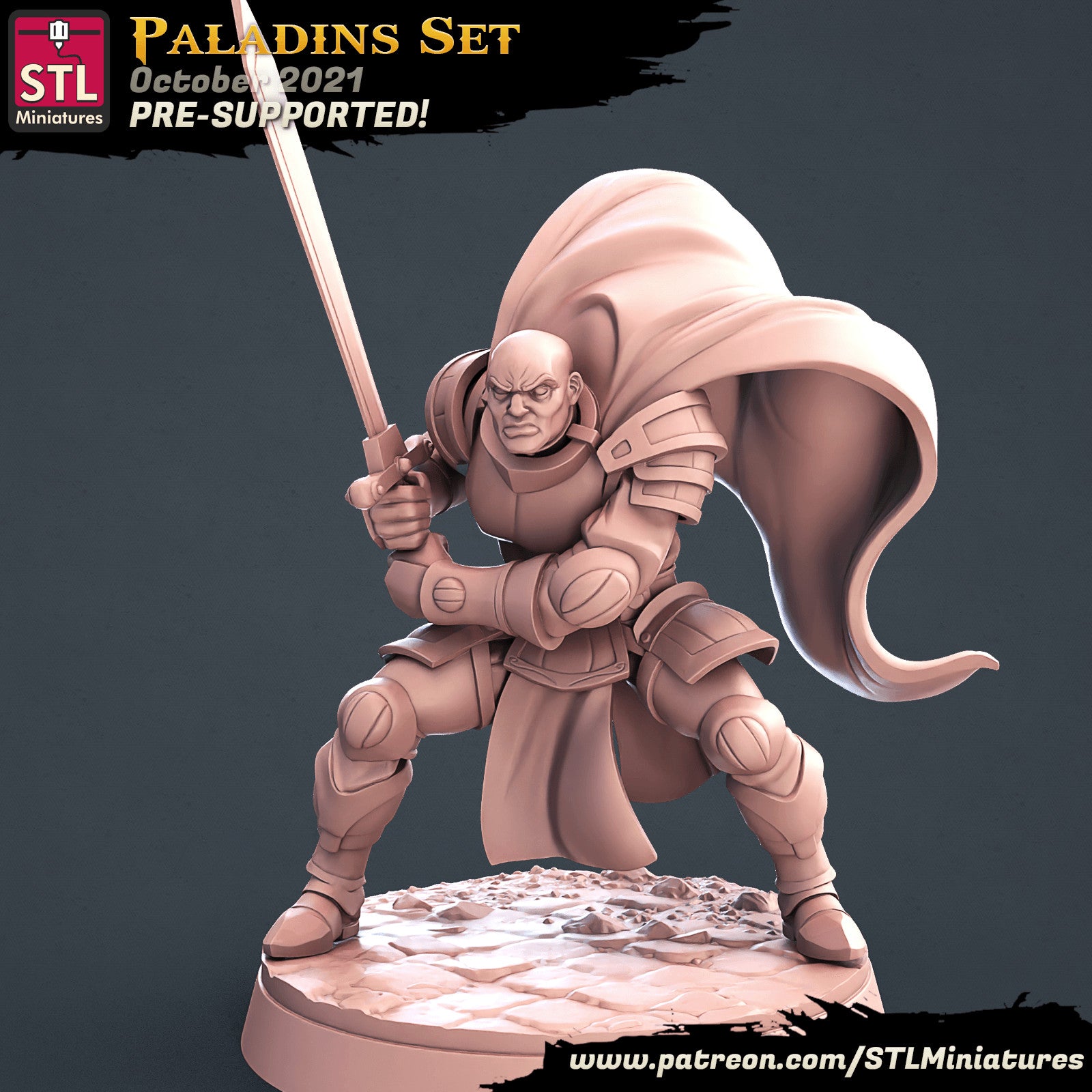 Paladins statue 28mm scenery