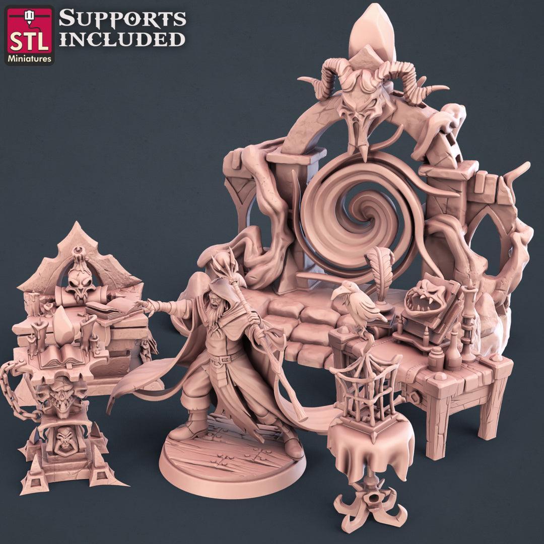 Dark Wizard 28mm resin miniature set