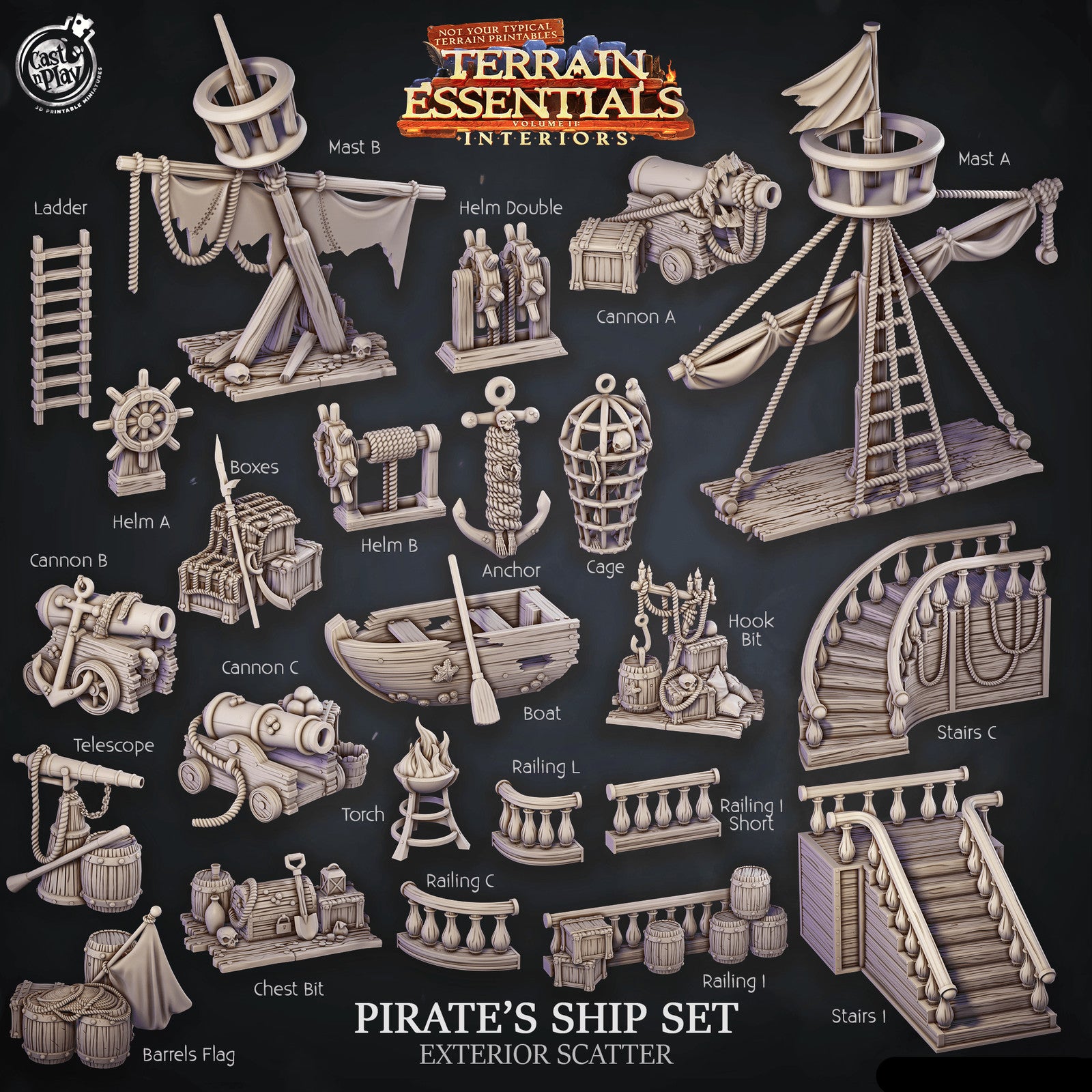 Pirate Ship Exterior Scatter