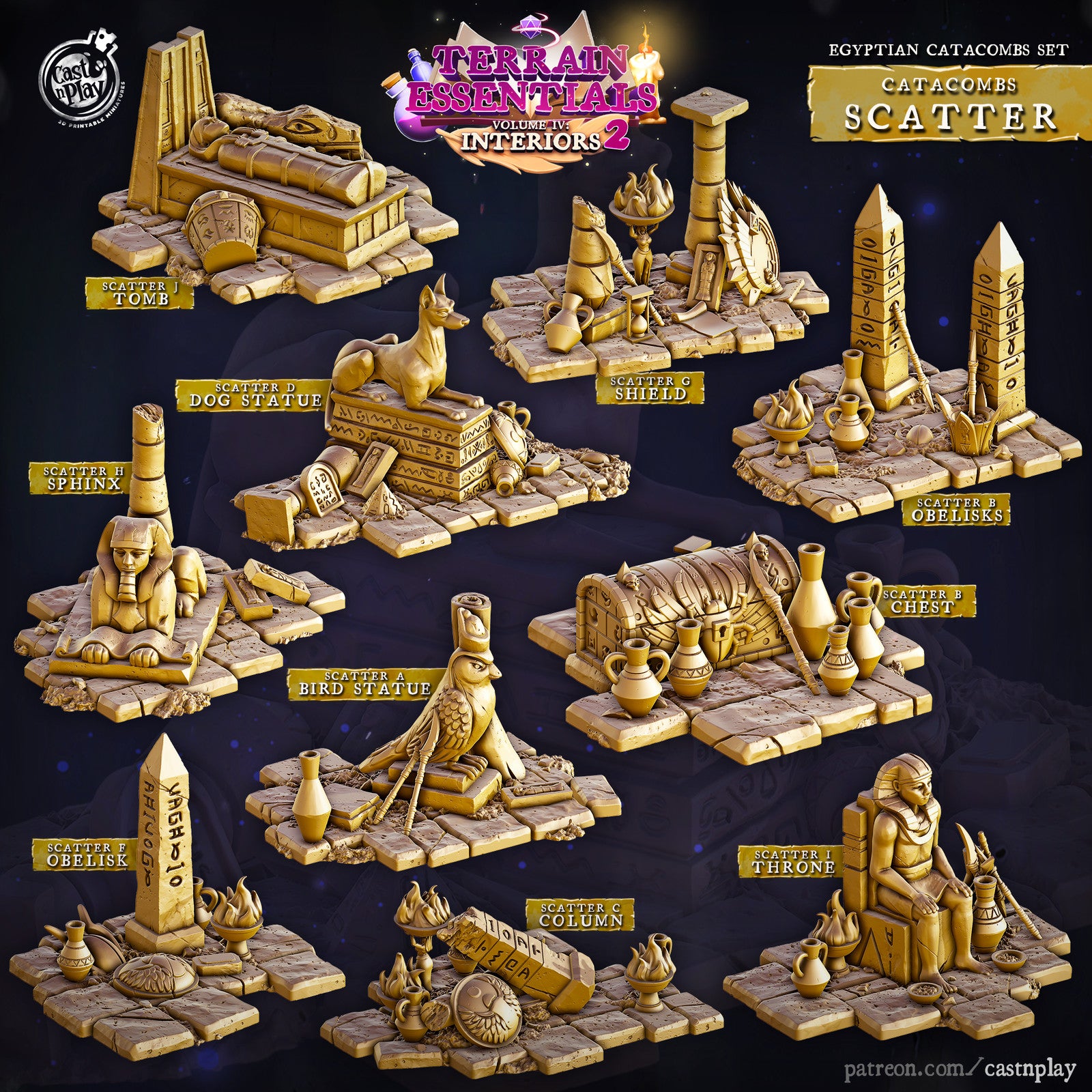 Egyptian Catacombs Scatter Terrain Set