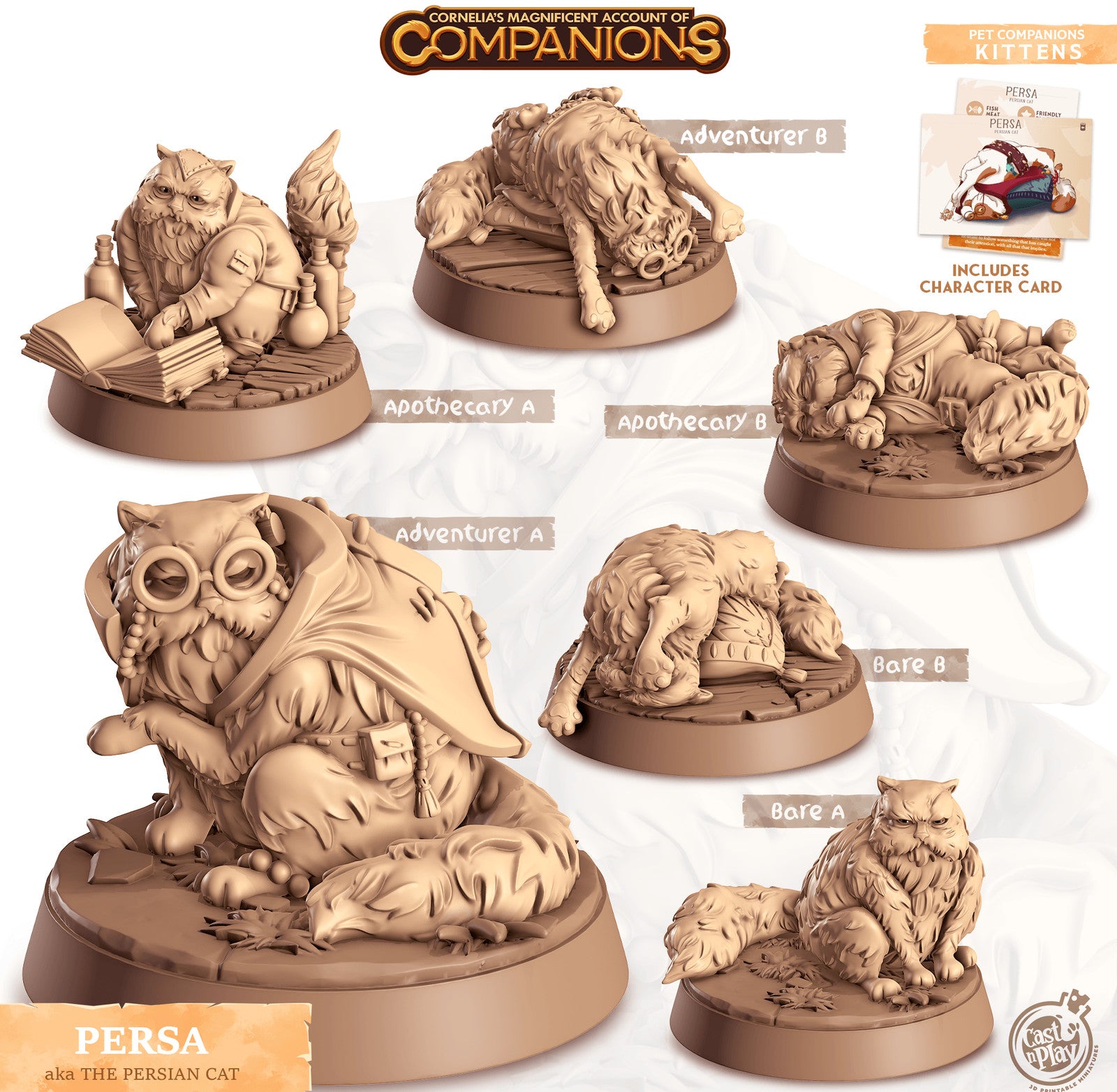 Persa Persian Cat Companion miniature