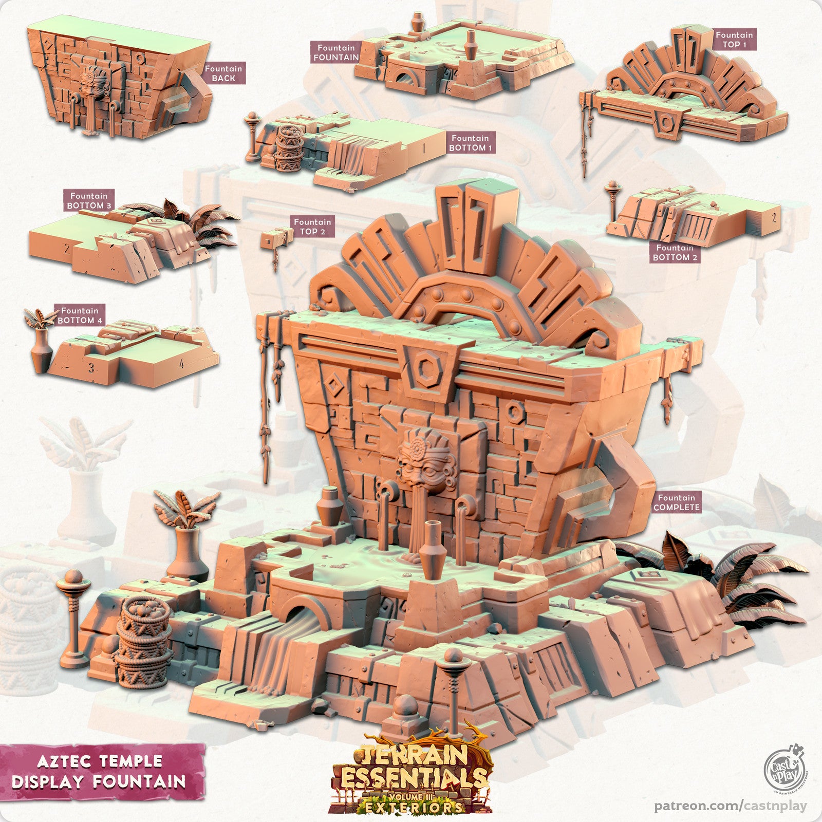 Display Fountain – Aztec Temple Set