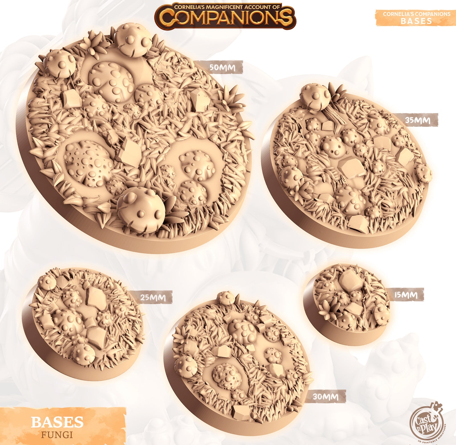 Cast n Play Fungi Companion's Bases Master Pack
