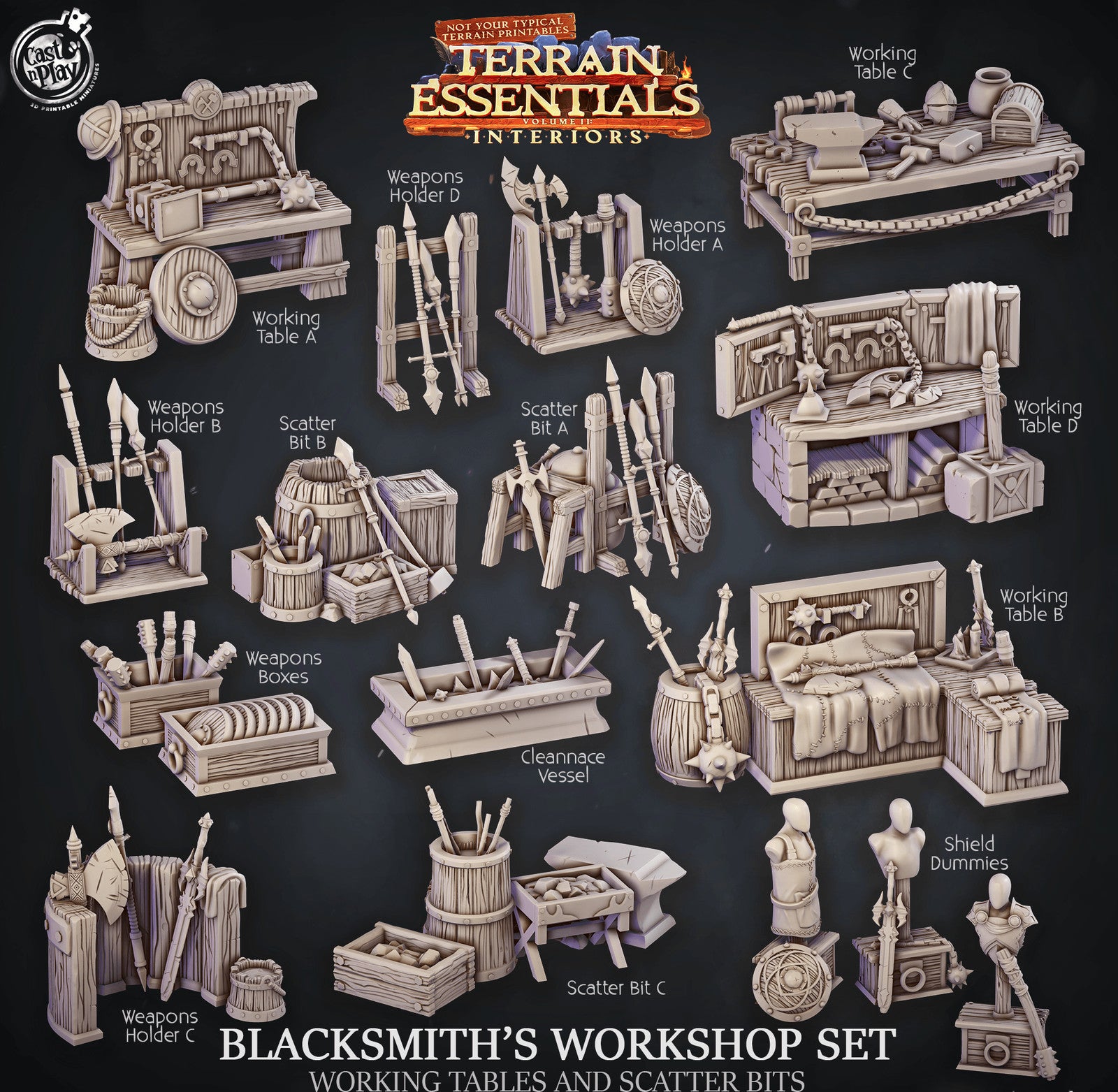 Blacksmith's Workshop Tables and Bits