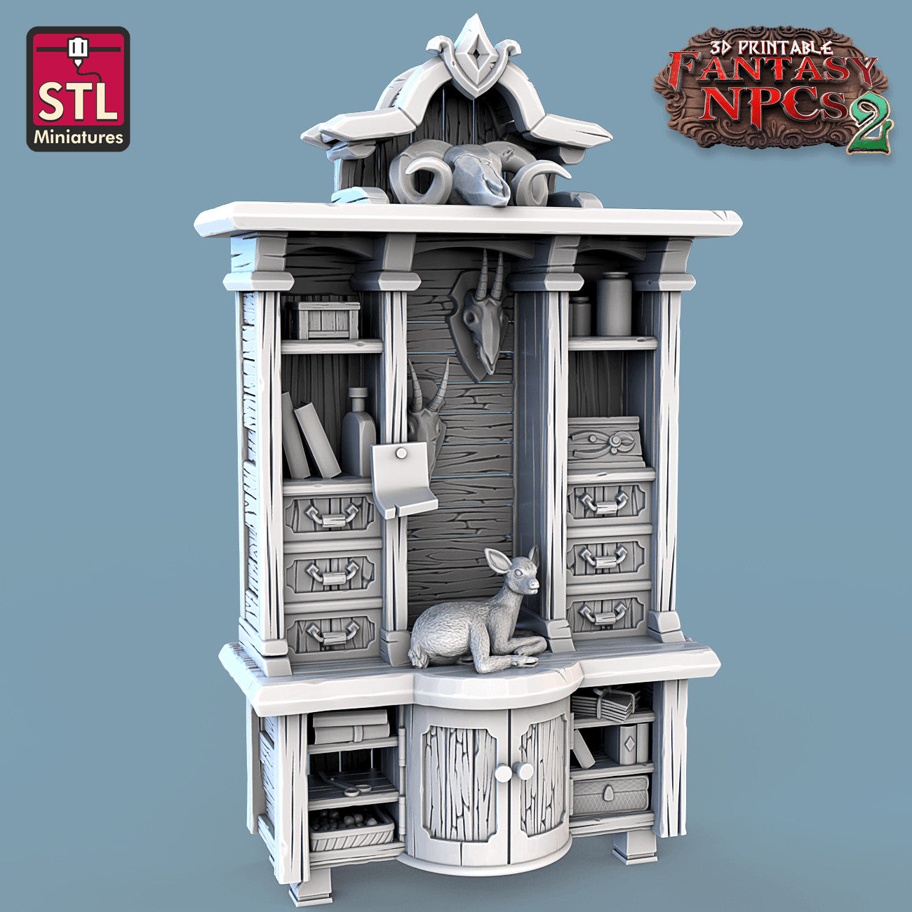 Taxidermist trophy display 28mm scenery