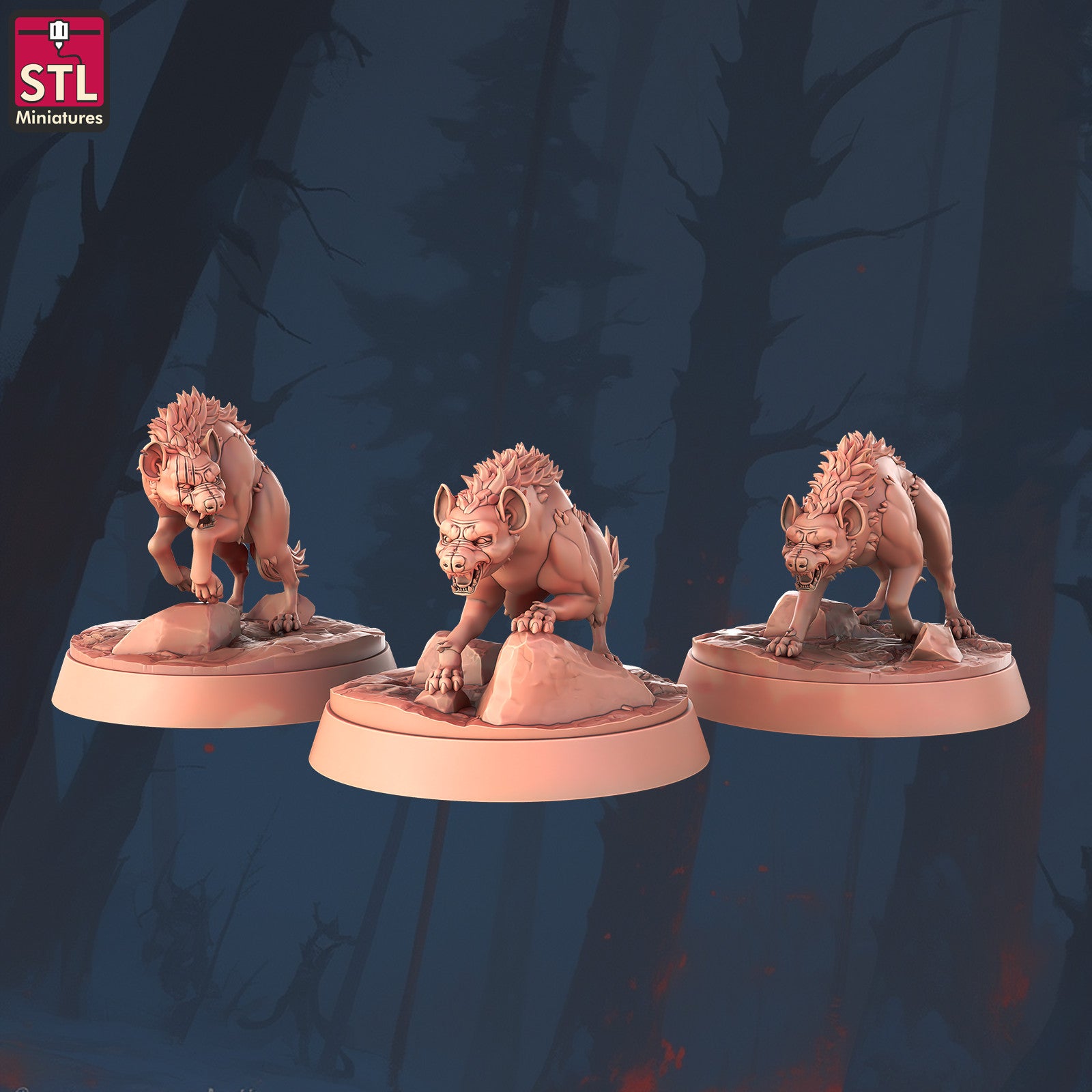 Hyenas 28mm resin miniature set