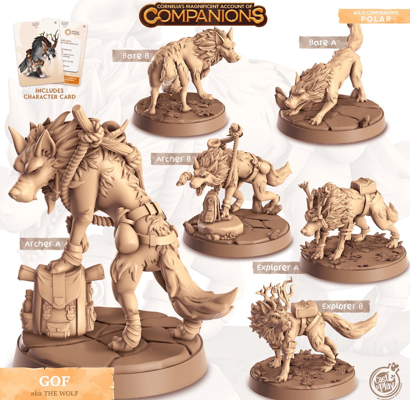 Gof Wolf Companion miniature