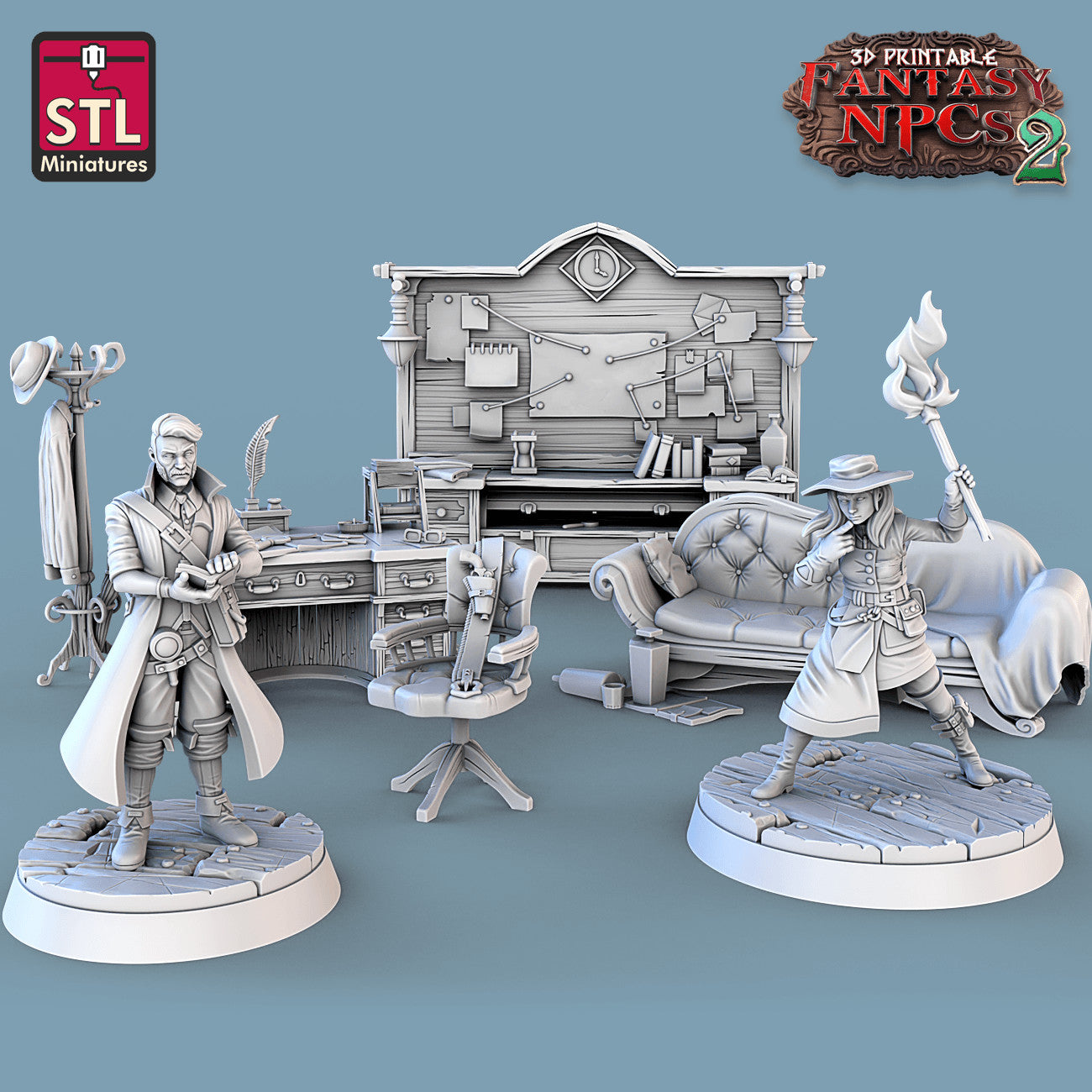 Investigator Set 3D printed 28mm miniature terrain