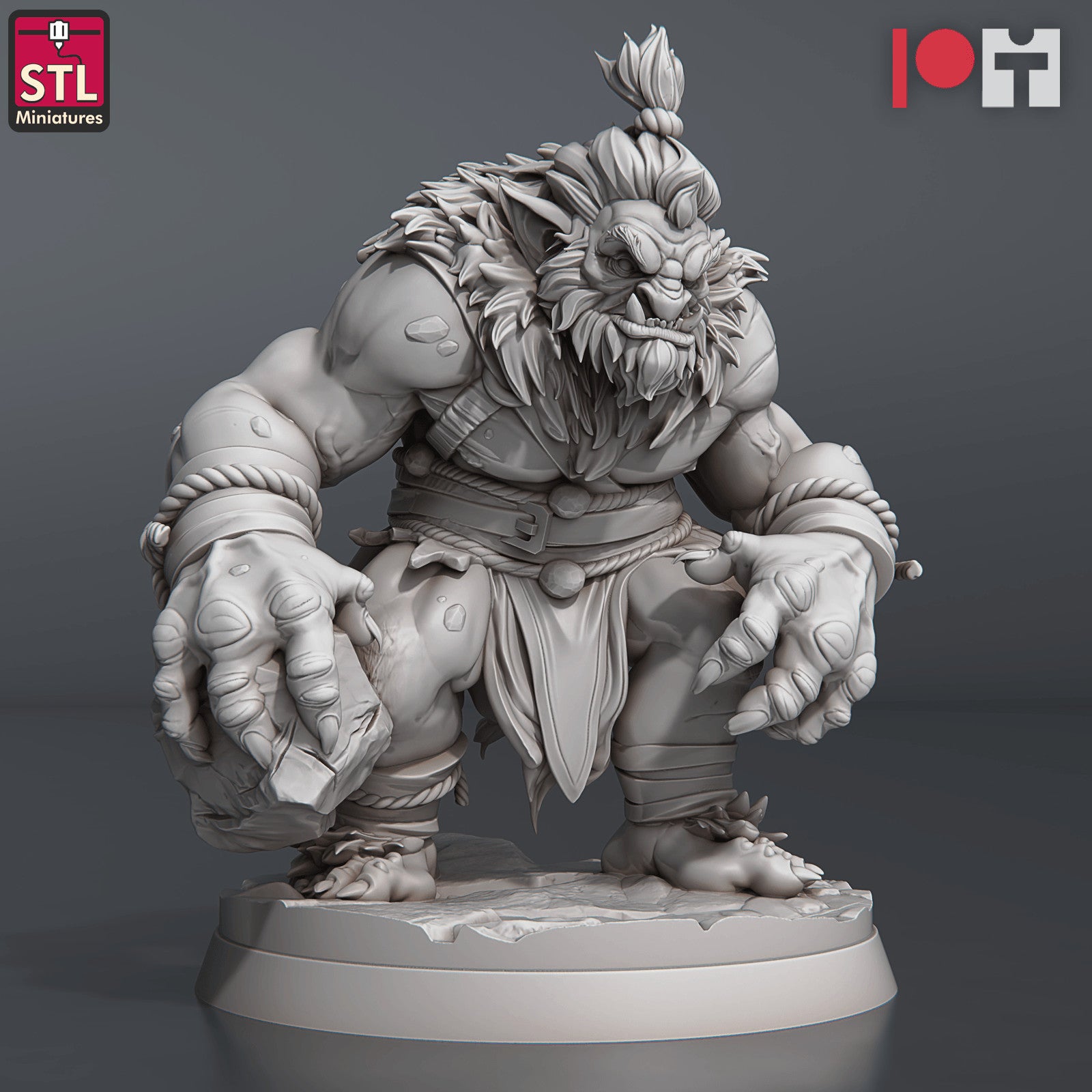 Snow troll miniature A
