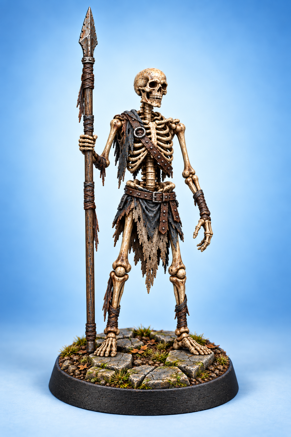 Skeleton Spearman 1 painted presentation; supplied unpainted.