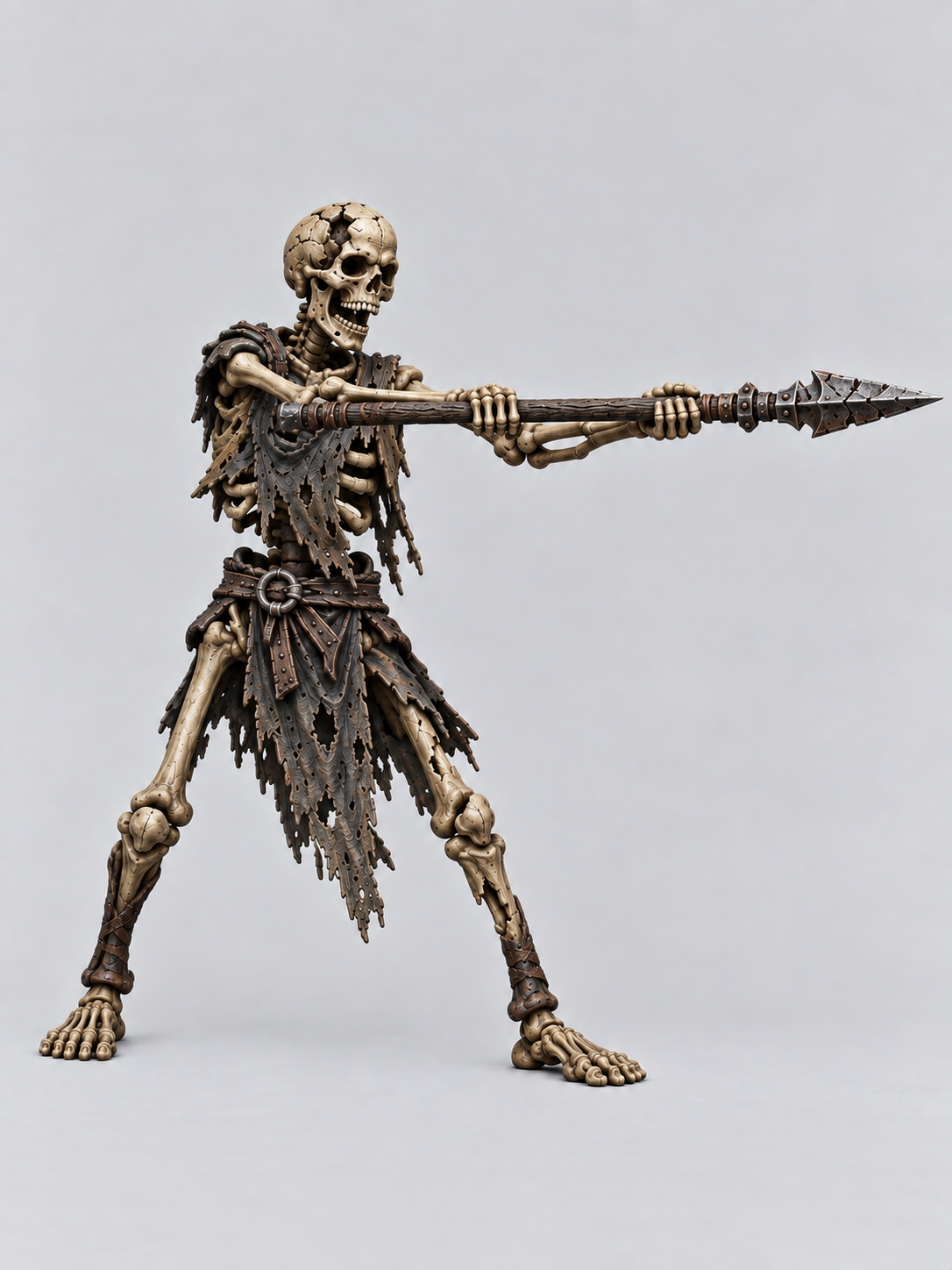 Skeleton Spearman 3 painted presentation; supplied unpainted.
