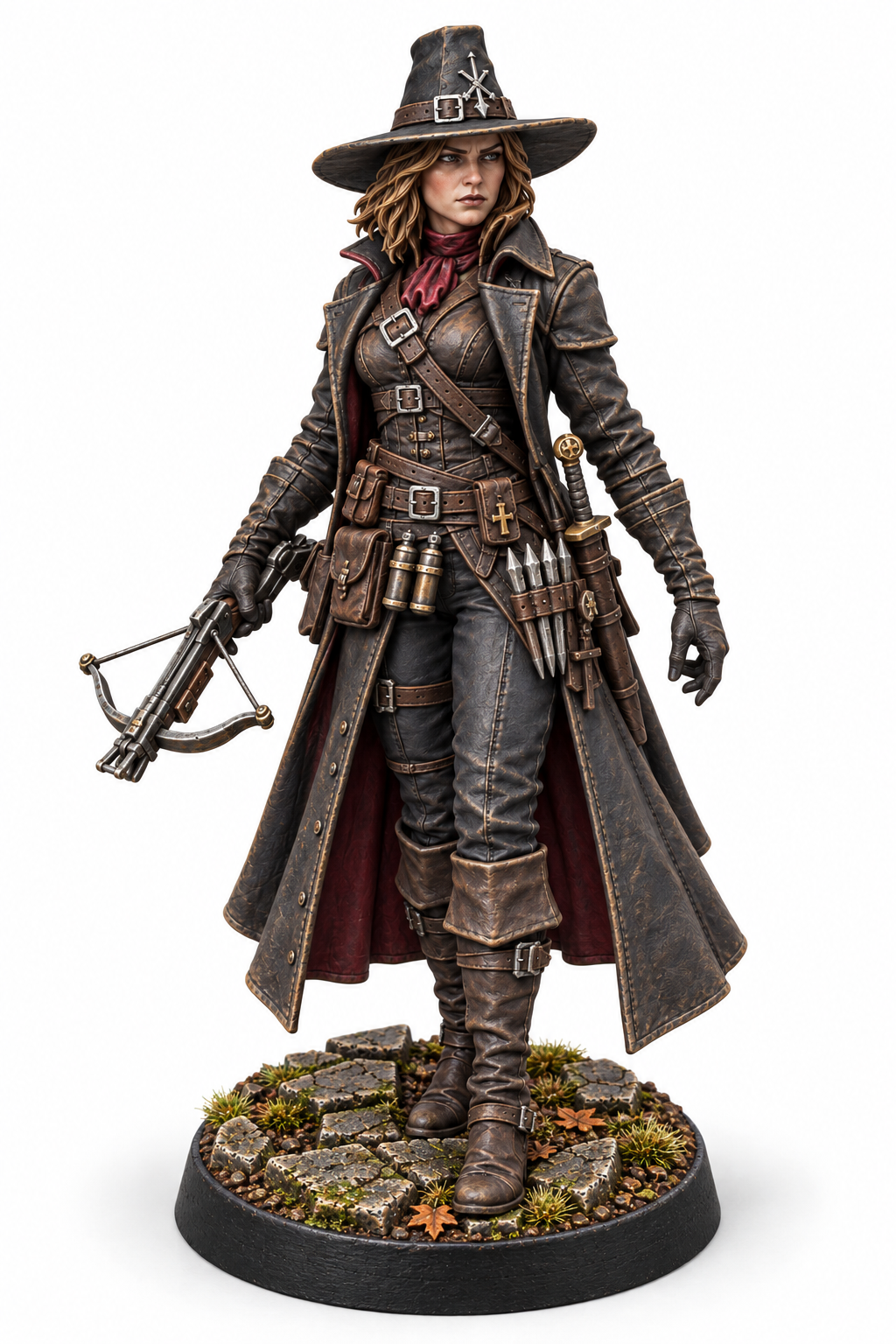 Sierra Vale - Female Human Witch Hunter painted presentation; supplied unpainted.