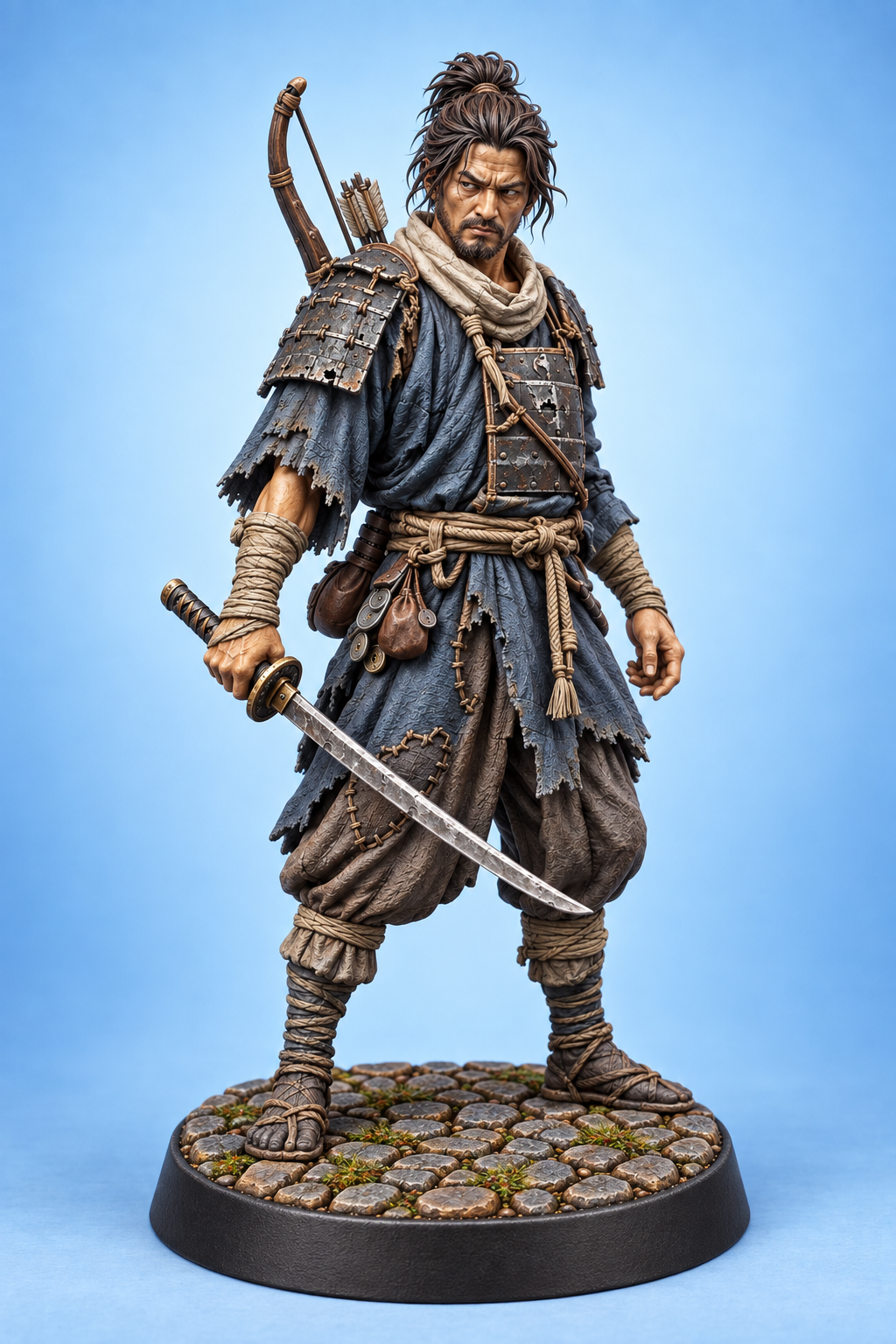 Jiro - Mountain Bandit painted presentation; supplied unpainted.