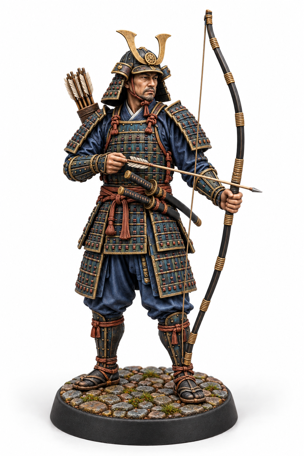 Ryuji - Samurai Archer painted presentation; supplied unpainted.