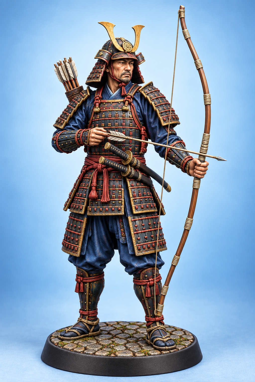 Ryuji - Samurai Archer painted presentation; supplied unpainted.