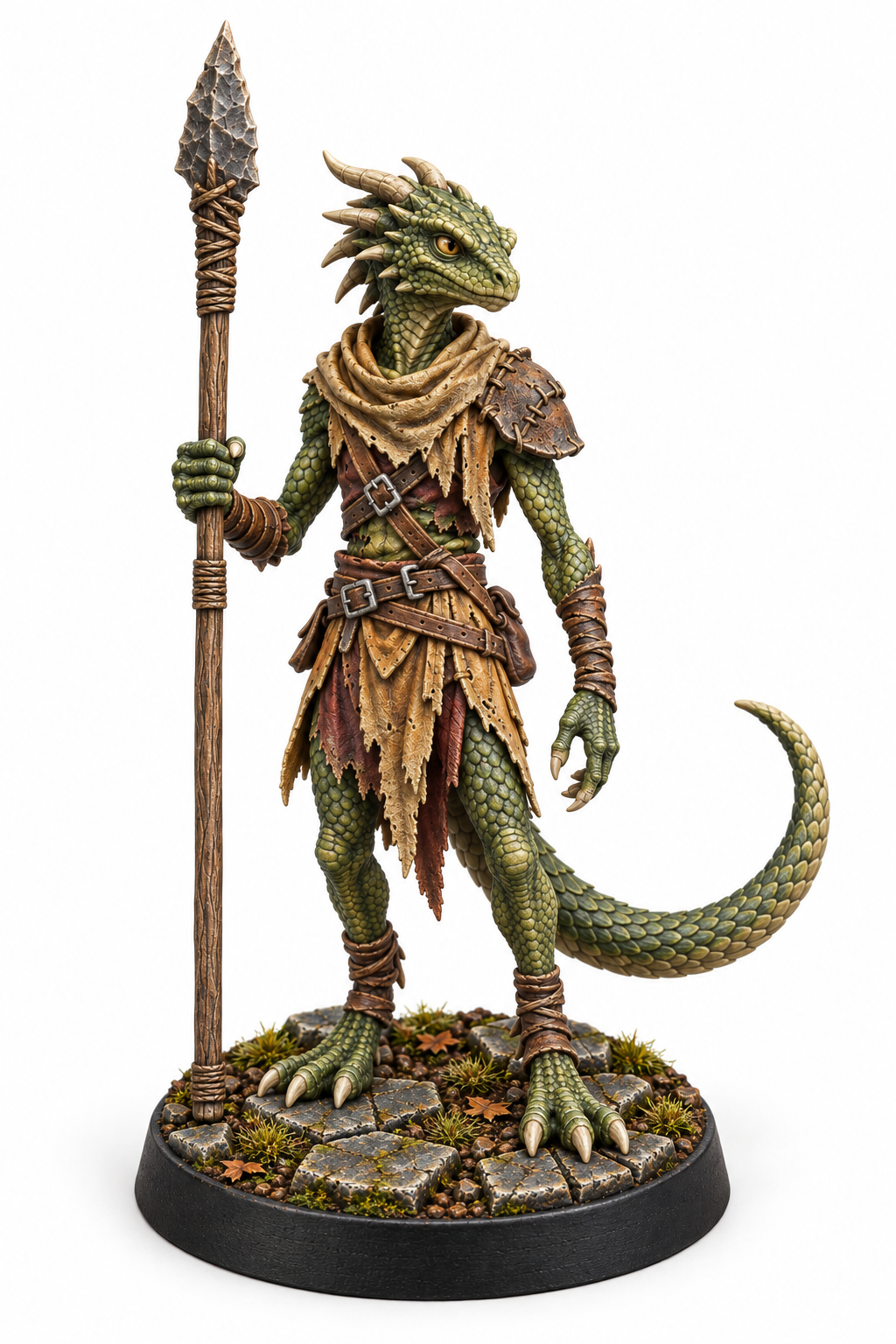 Kobold with Spear 1 painted presentation; supplied unpainted.
