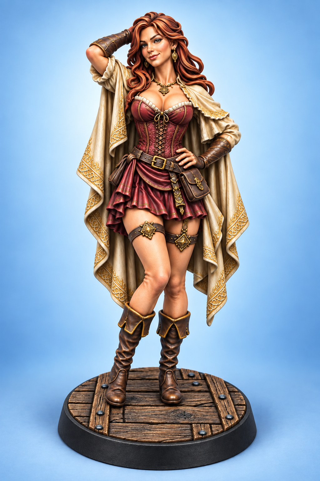 Ilara - Female Human Courtesan painted presentation; supplied unpainted.