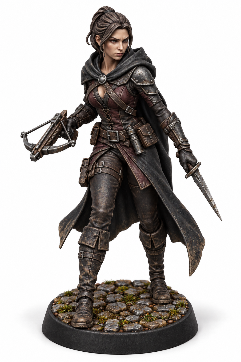 Selene Marr - Female Human Assassin painted presentation; supplied unpainted.