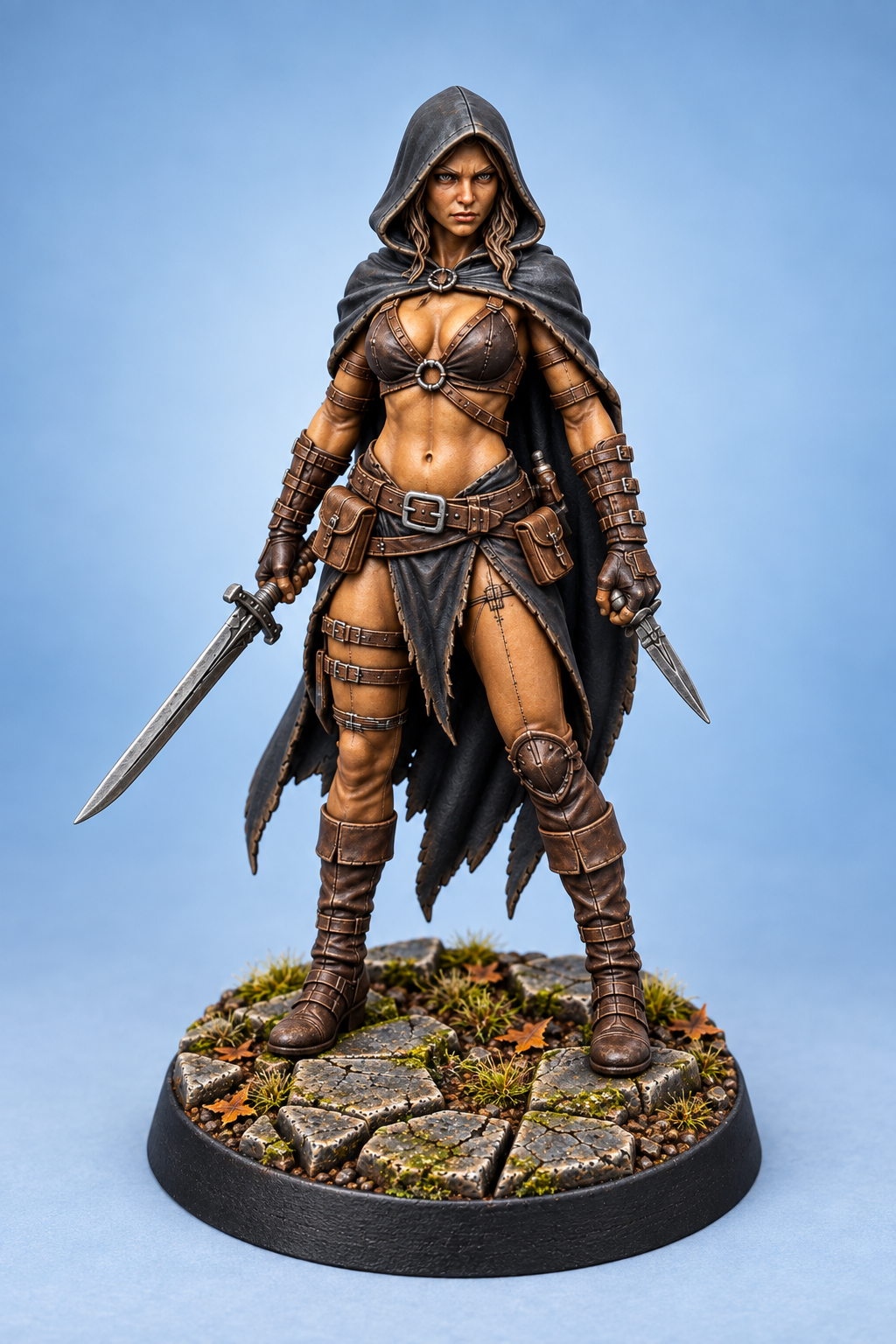 Wren Ashvale - Human Female Rogue painted presentation; supplied unpainted.