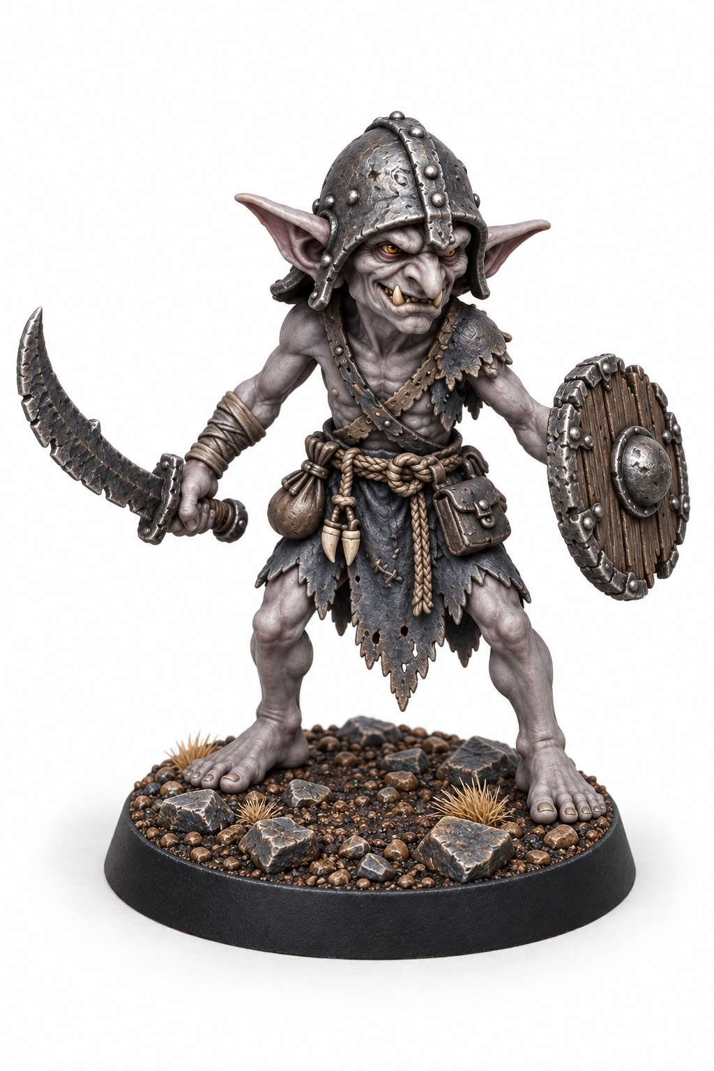 Goblin - Sword and Shield painted presentation; supplied unpainted.