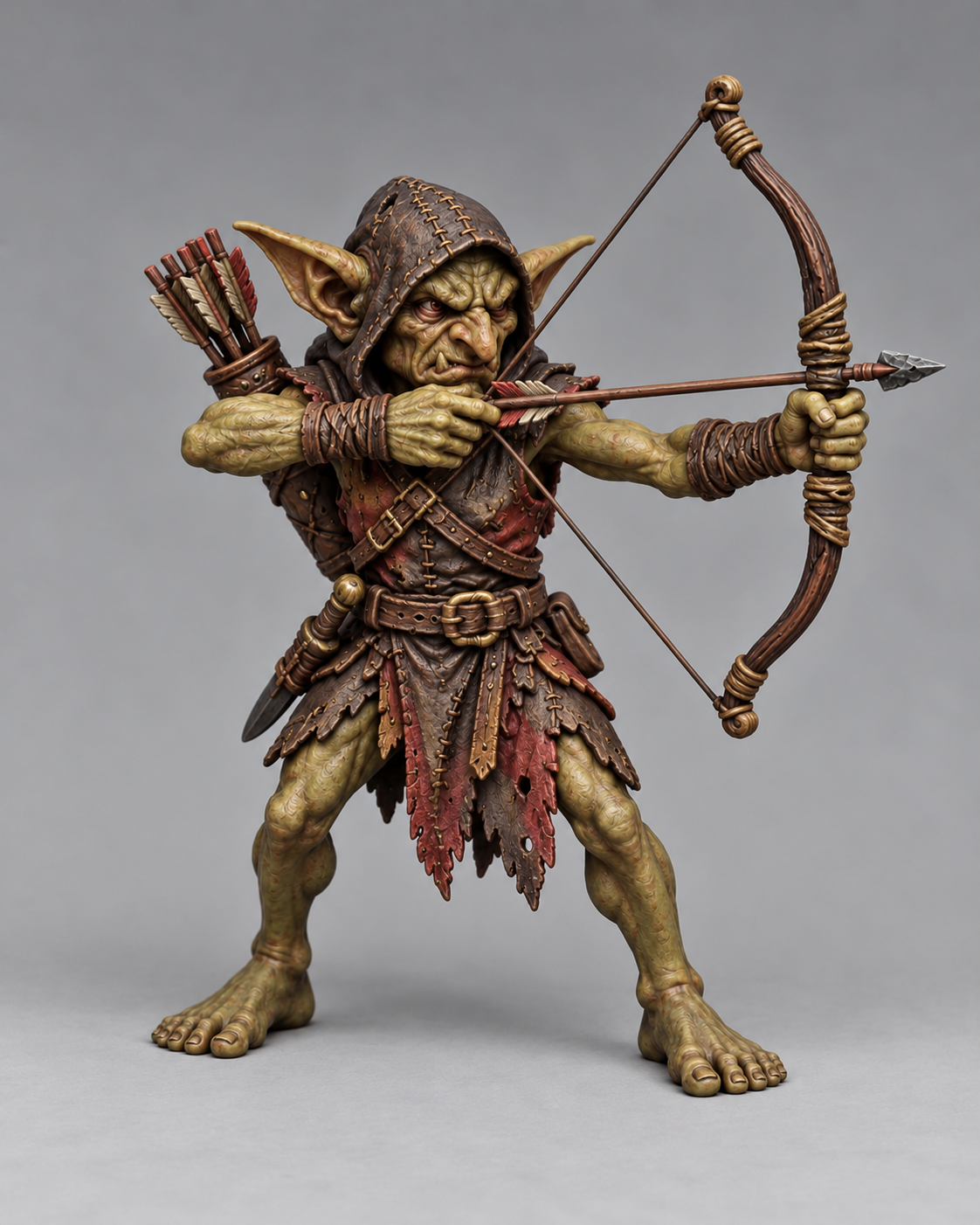 Goblin Archer 2 painted presentation; supplied unpainted.