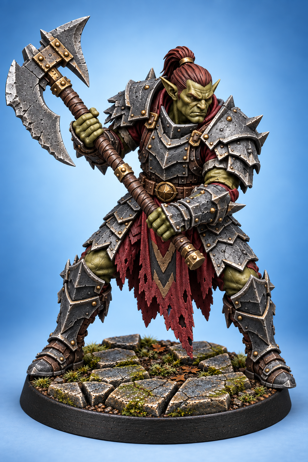 Hobgoblin with 2H Axe painted presentation; supplied unpainted.
