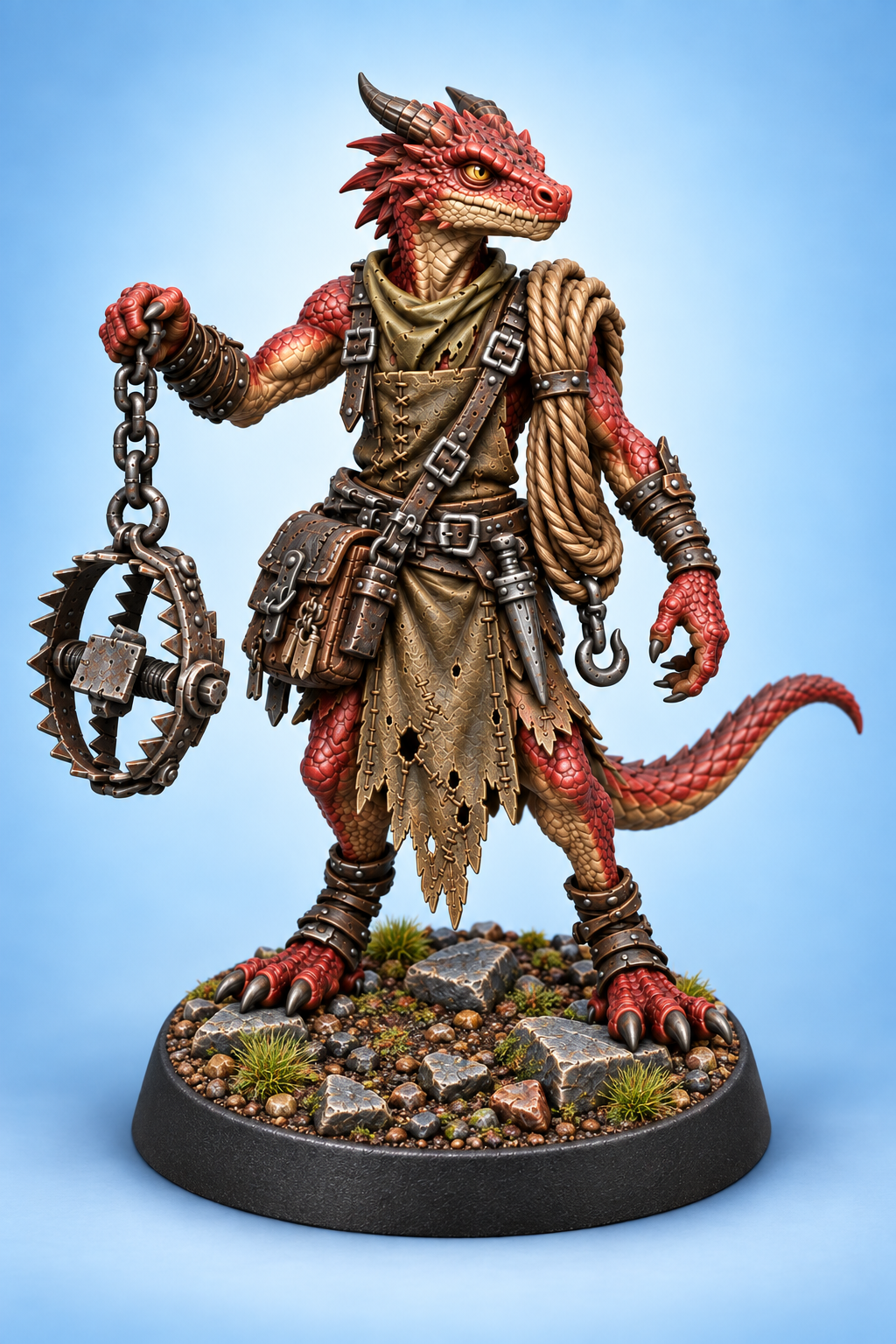 Kobold with Mancatcher painted presentation; supplied unpainted.