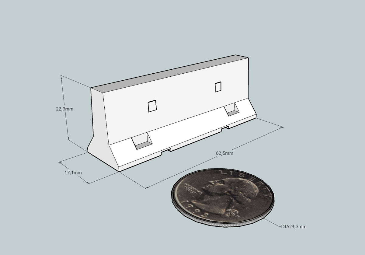 Jersey Barriers - Set of 5