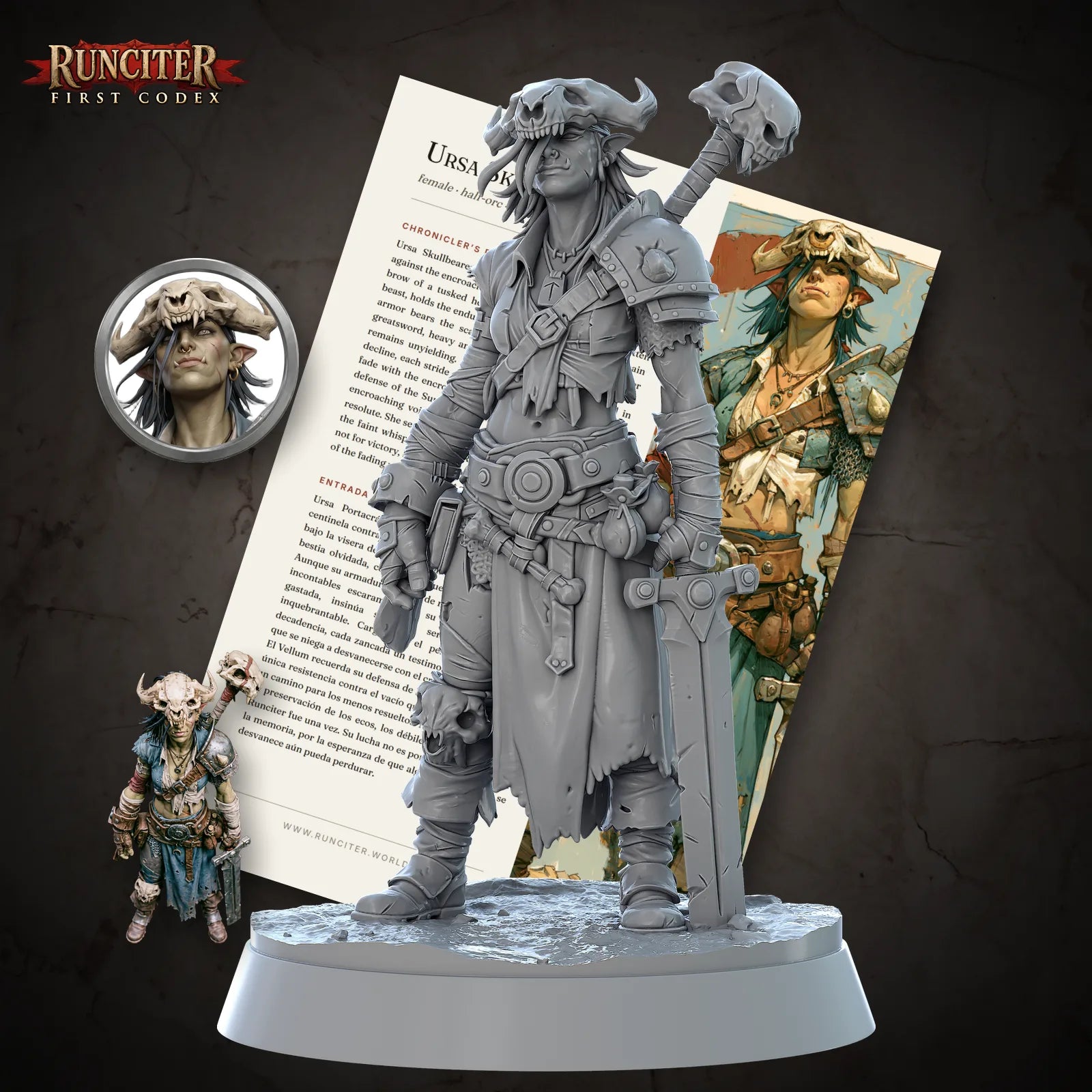 Ursa Skullbearer · Female Half Orc Fighter