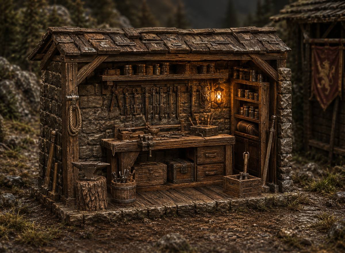 Blacksmith workshop shed, alternate view