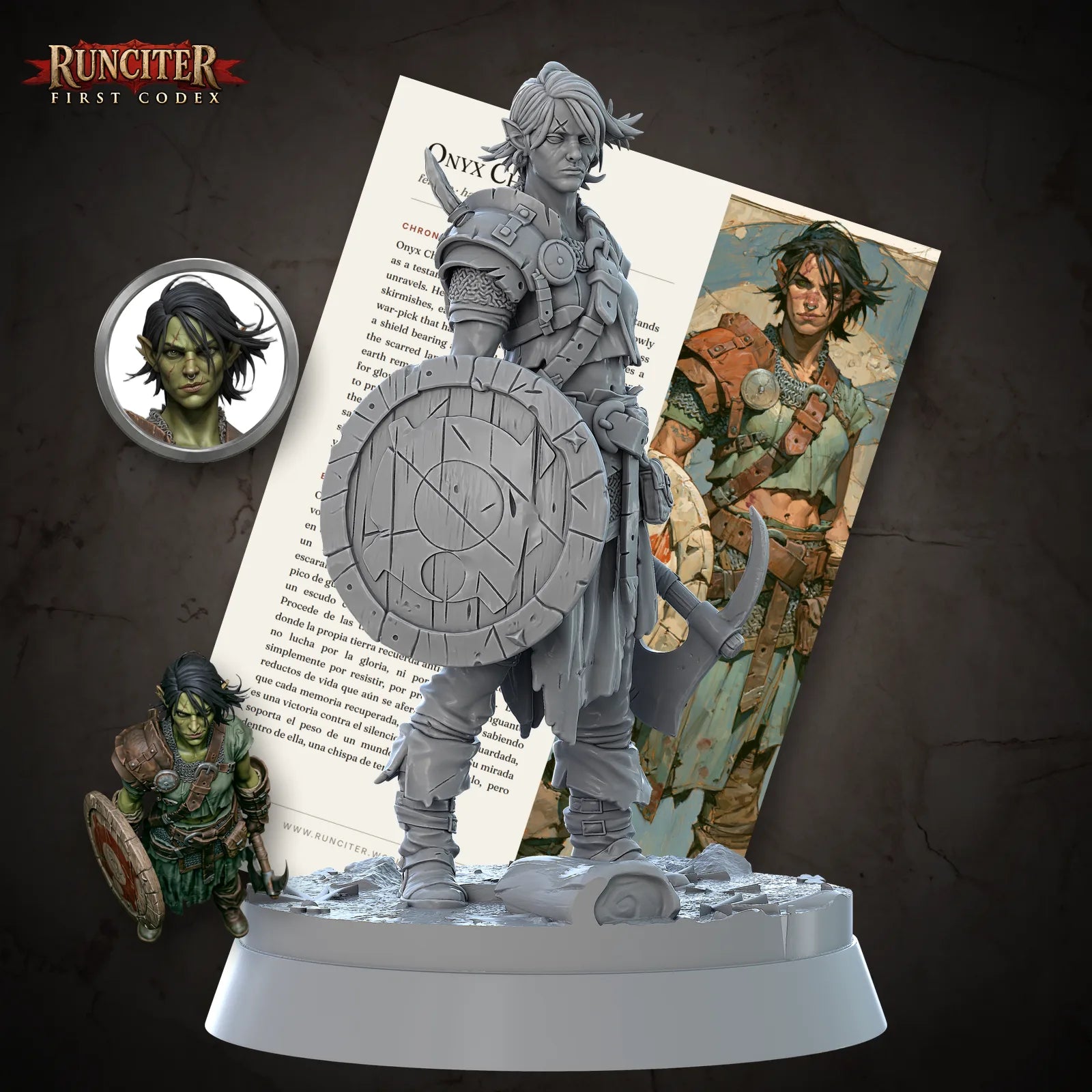 Onyx Chain · Female Half Orc Fighter