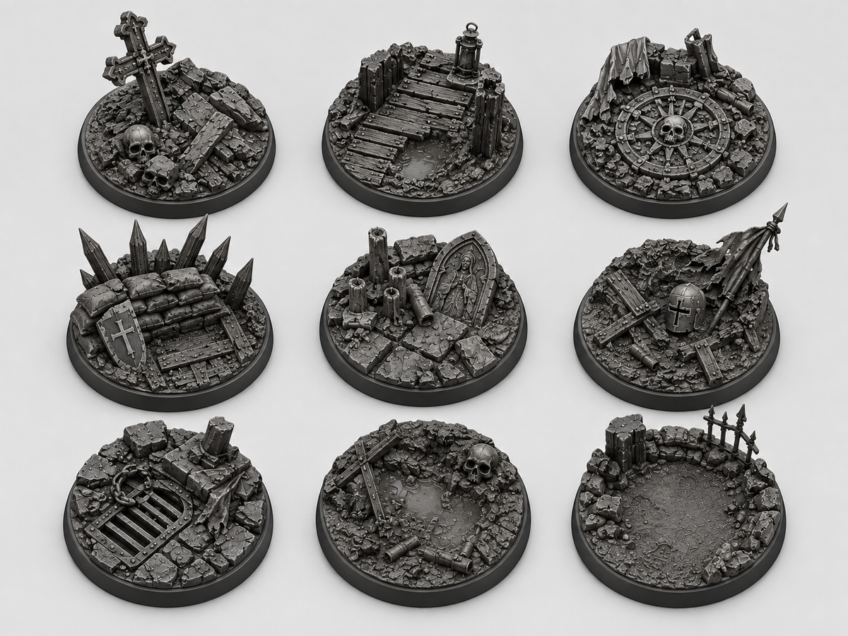 Trench bases pack II, detail view
