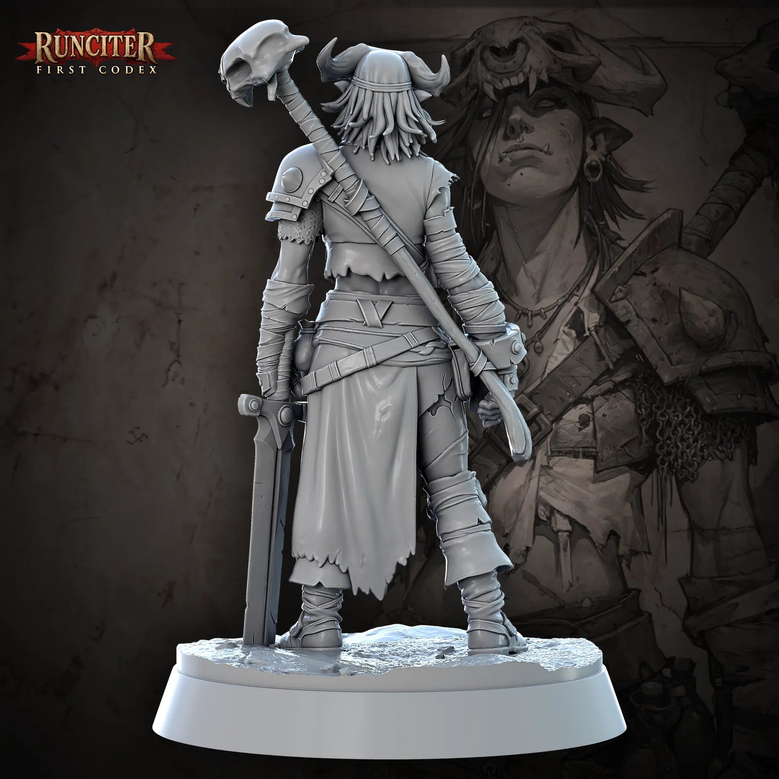 Ursa Skullbearer · Female Half Orc Fighter