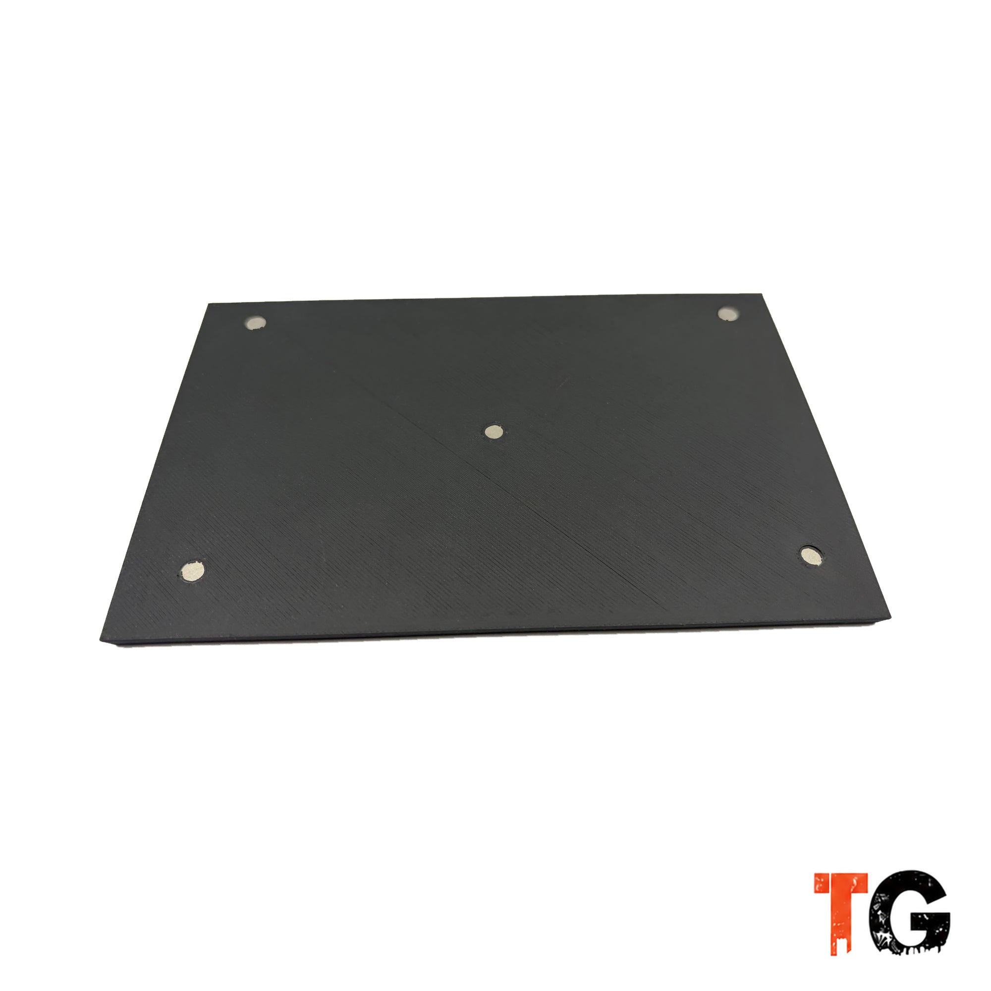 100mm x 150mm rectangular base with magnets fitted into the printed holes